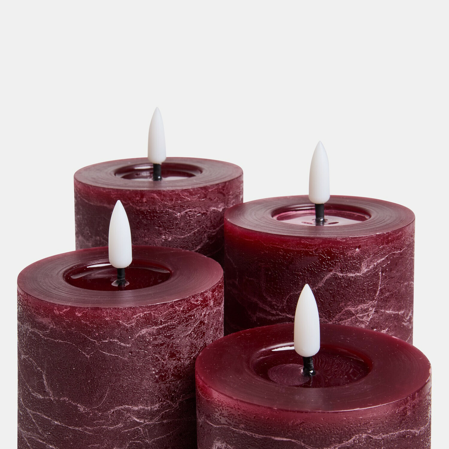 Lot de 4 bougies cylindriques à LED Ljusvik