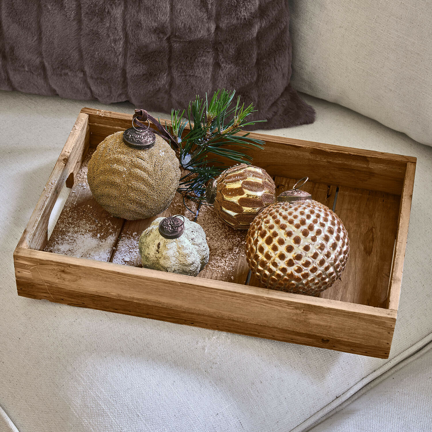 Lot de 4 boules de Noël Tamarun