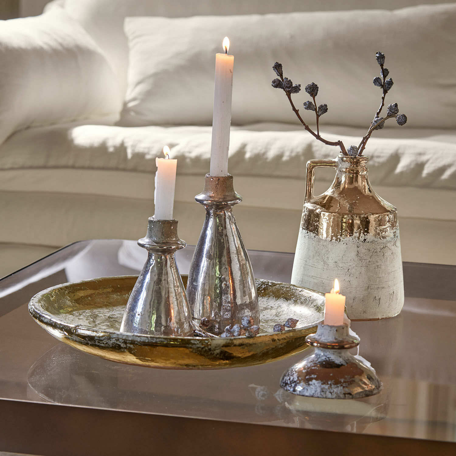 Plateau et vases Tameena