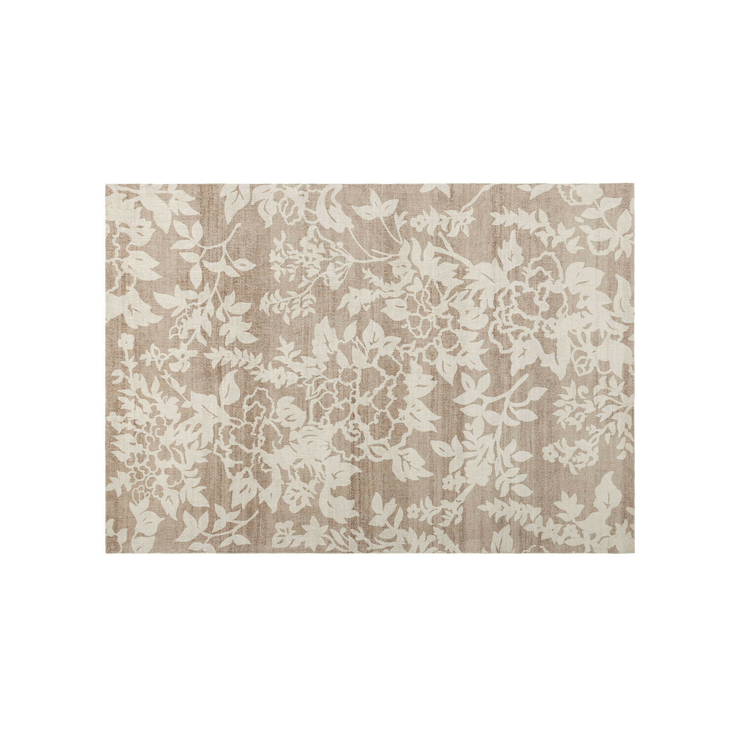 Tapis Casamira Tapis beige avec motif floral clair, tissu doux et décoratif pour salon moderne