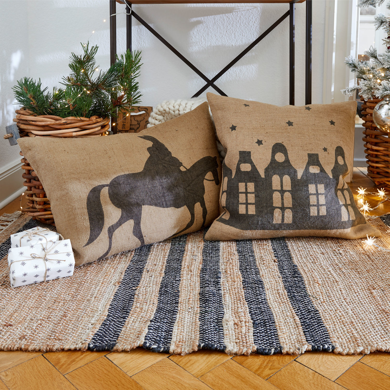 Lot de 2 housses de coussins Forino