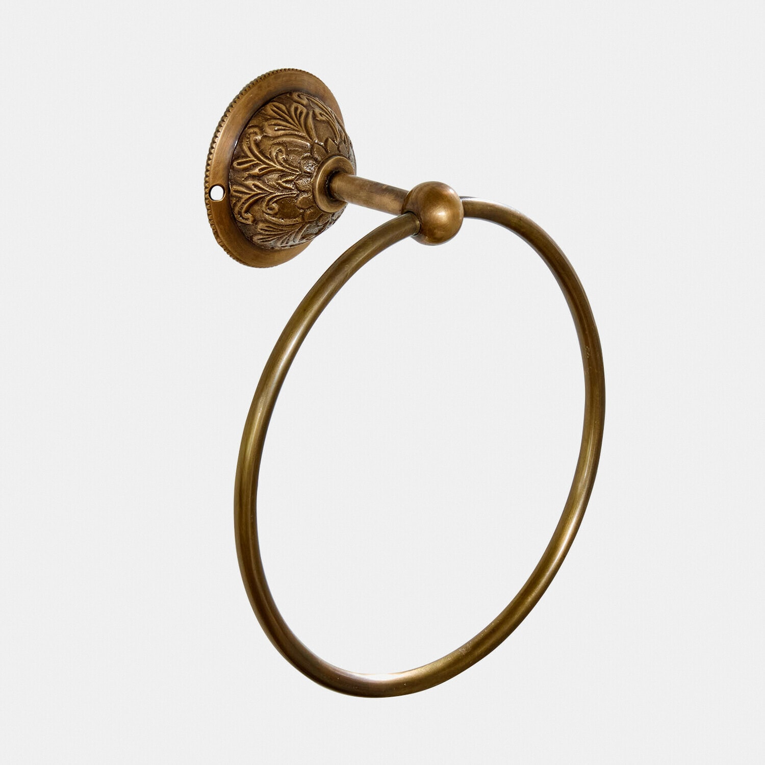 Porte-serviettes Quenlivre Anneau porte-serviette en laiton avec fixation décorative vintage pour salle de bain