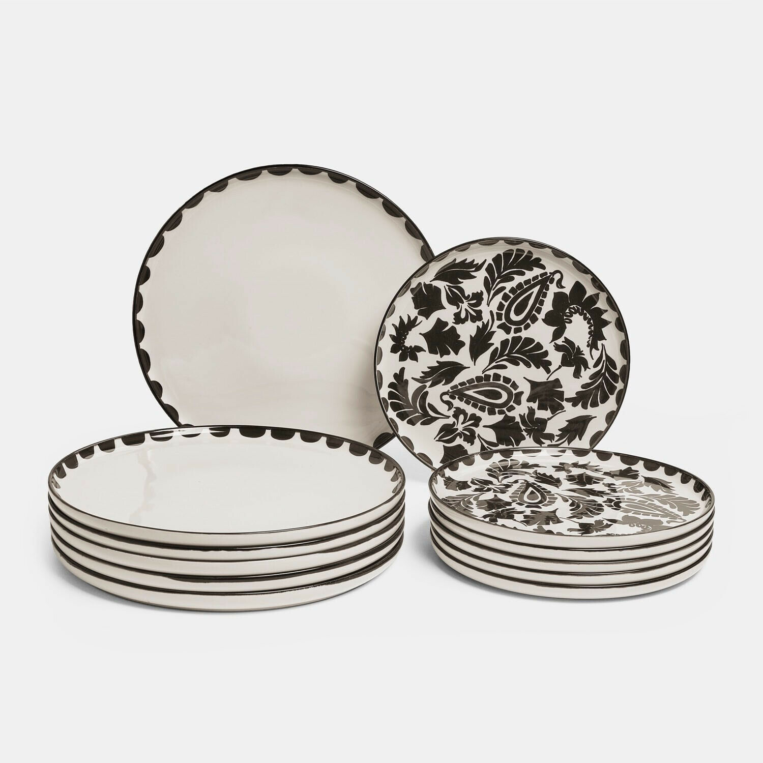 Lot de 12 assiettes Tazira