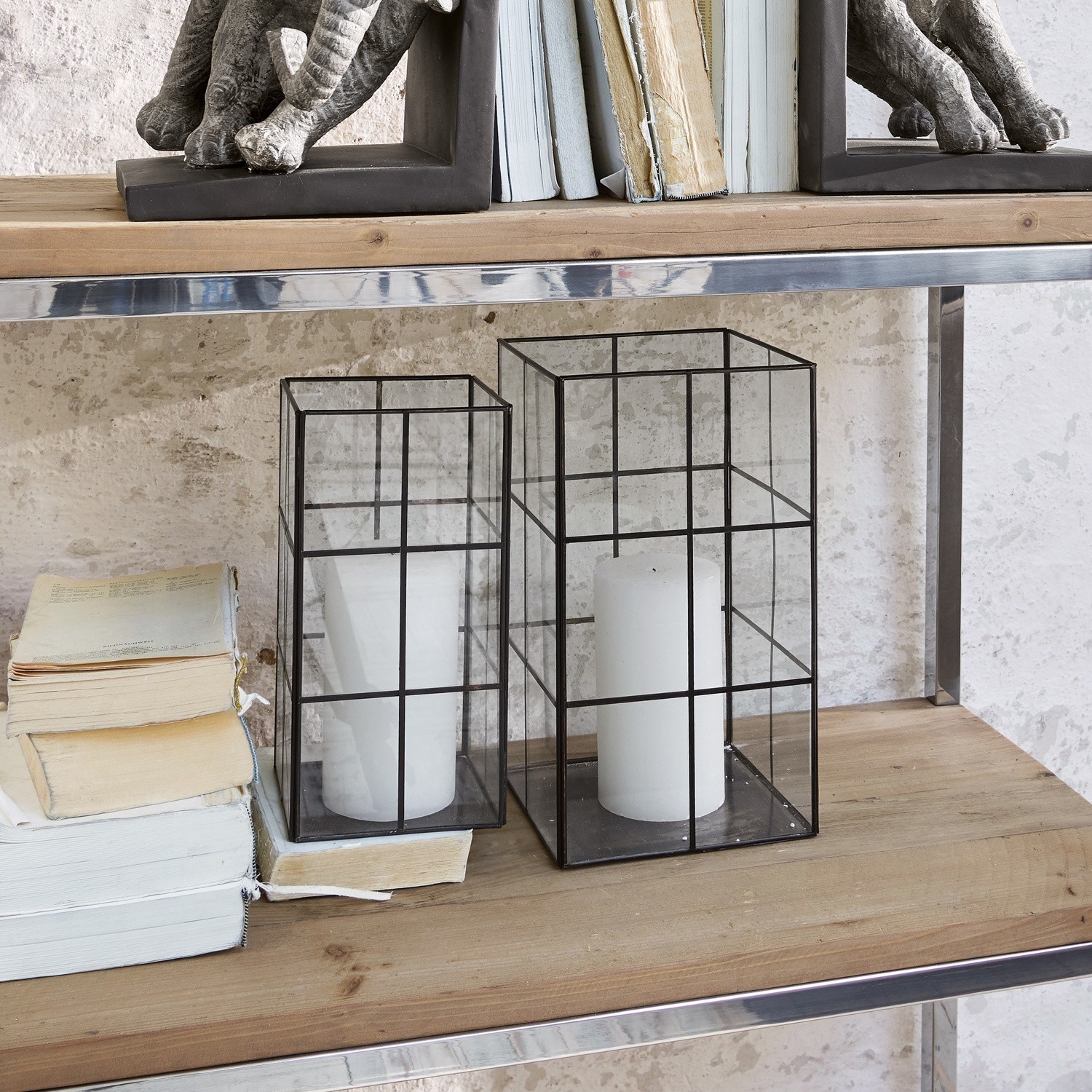 Lot de 2 photophores Samona