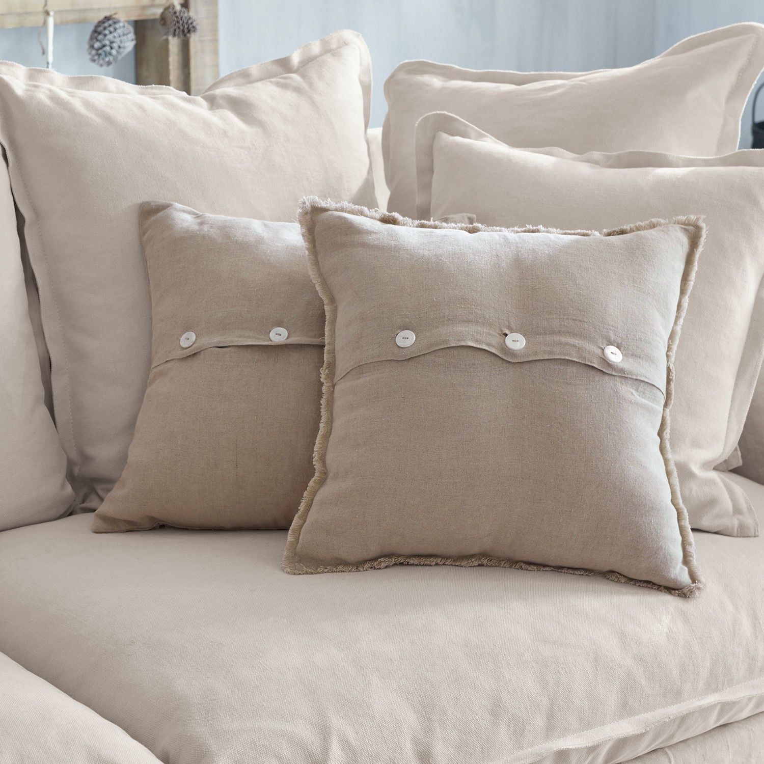 Lot de 2 housses de coussins Kelnor