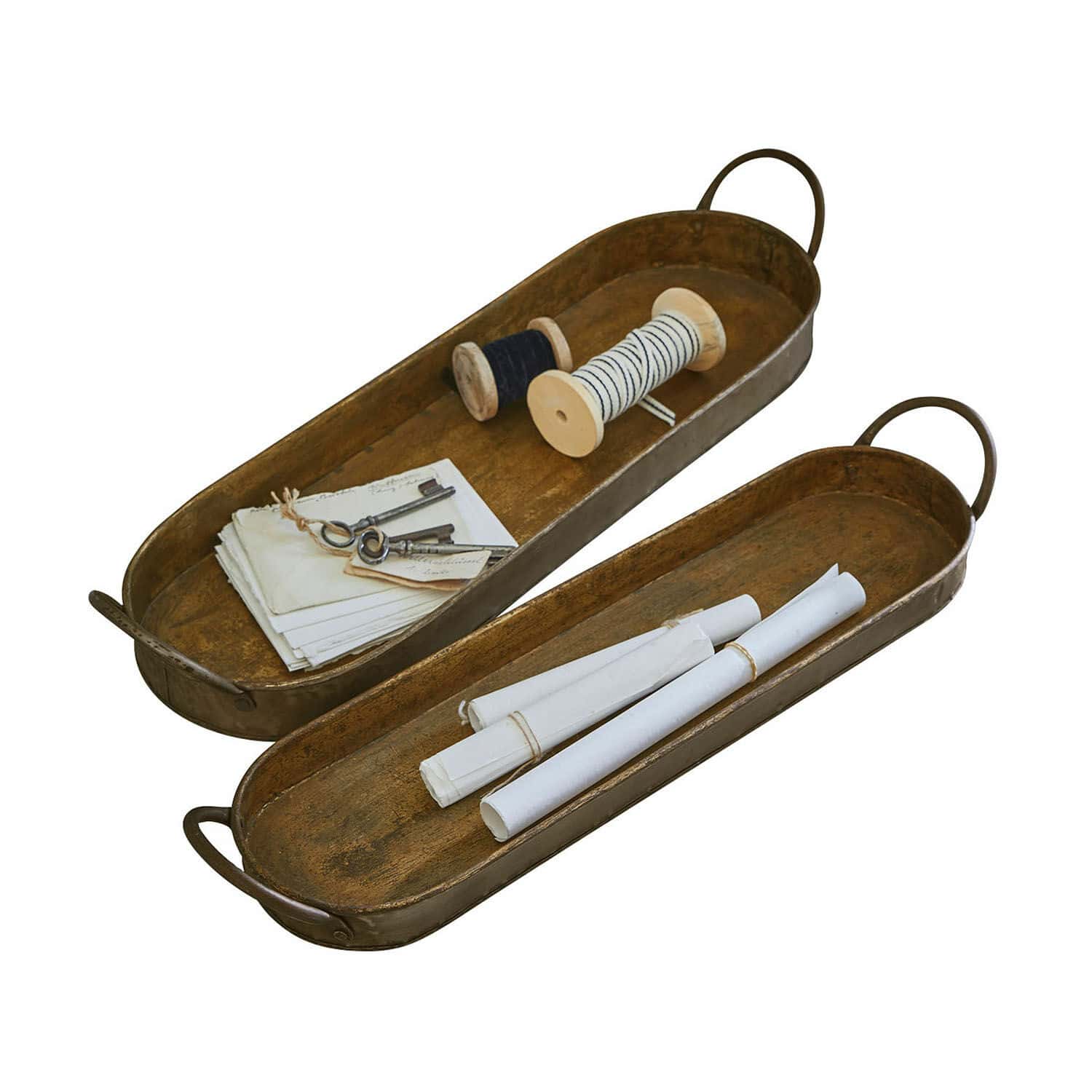 Lot de 2 plateaux Célianne