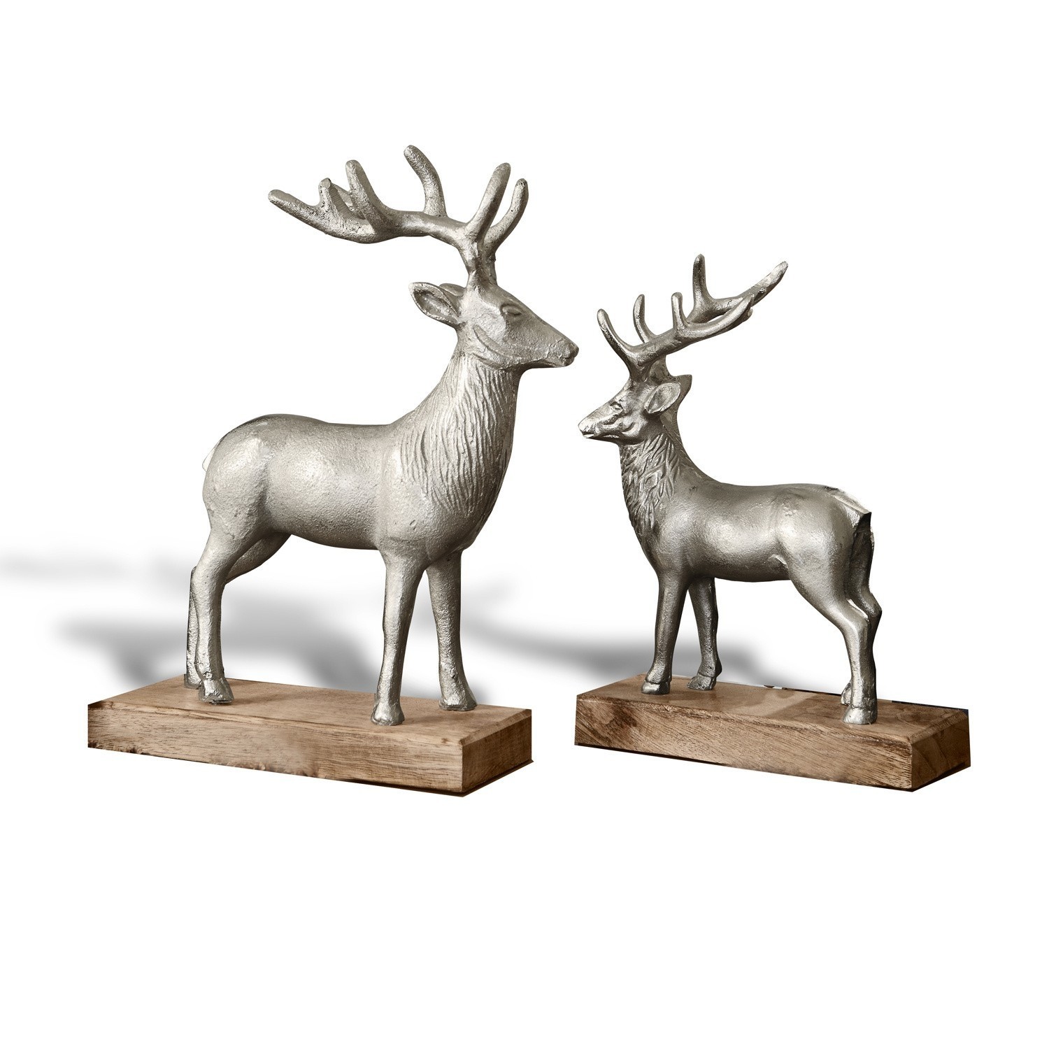 Lot de 2 décorations cerfs Wally