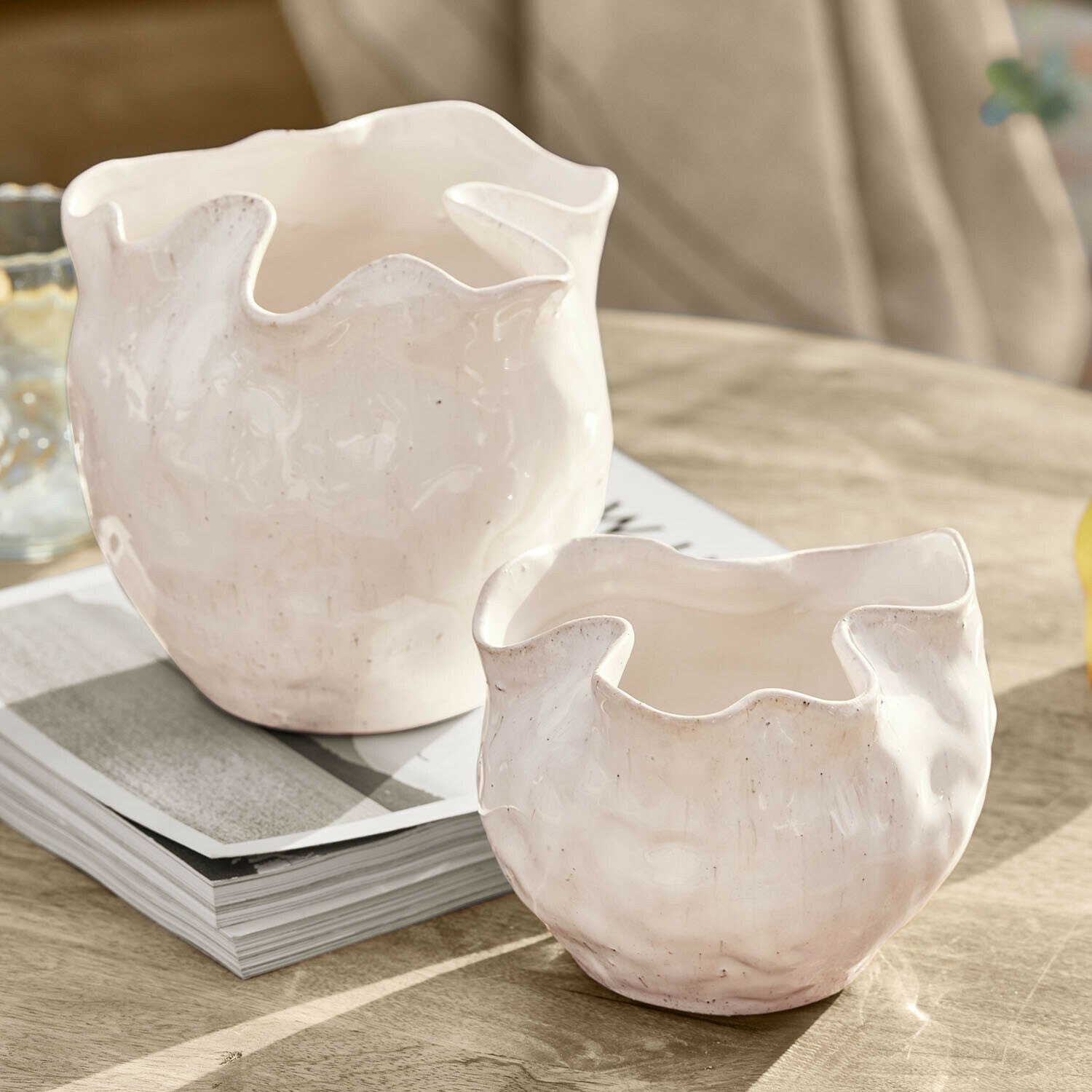 Lot de 2 cache-pots Vérolines
