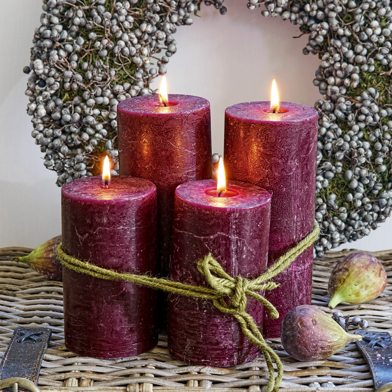 Lot de 4 bougies Berekua