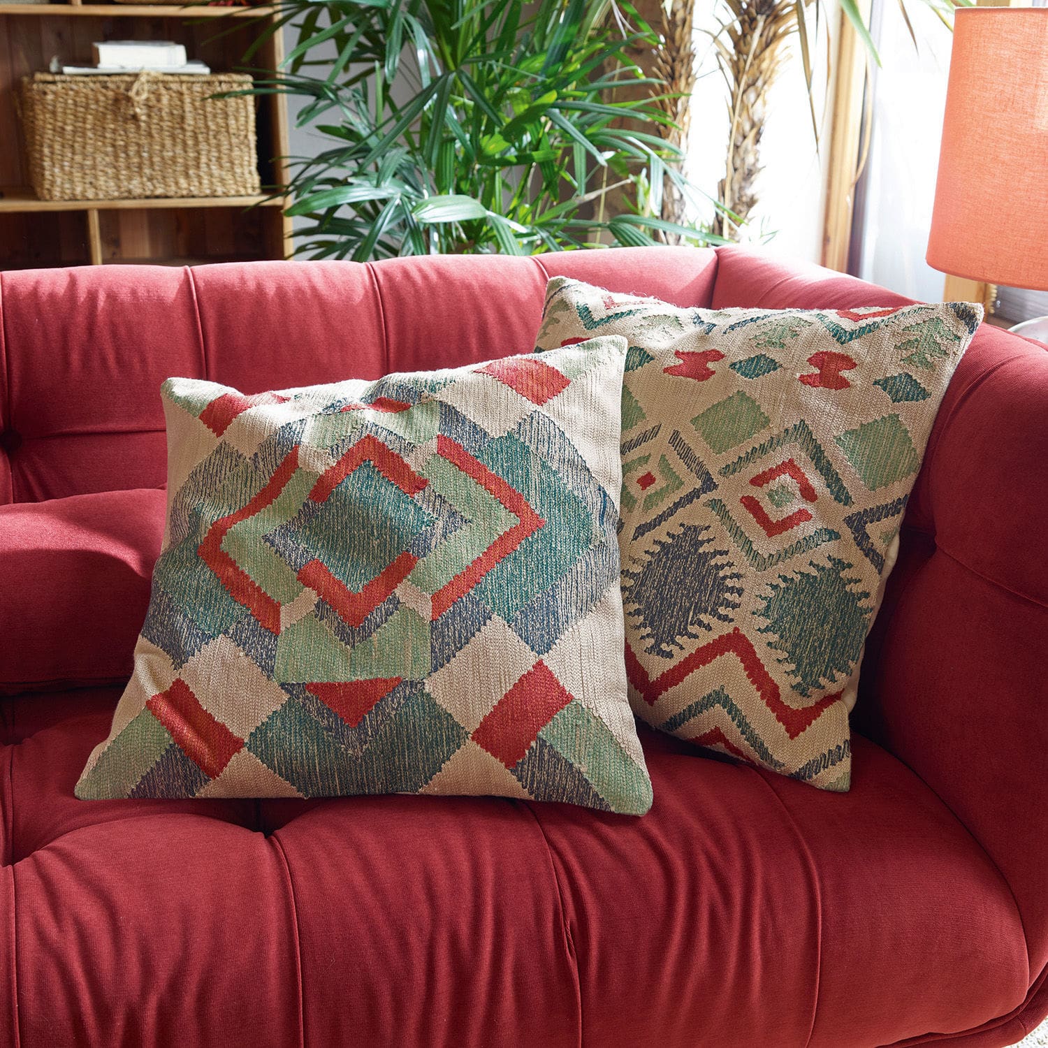Lot de 2 housses de coussins Mellamie