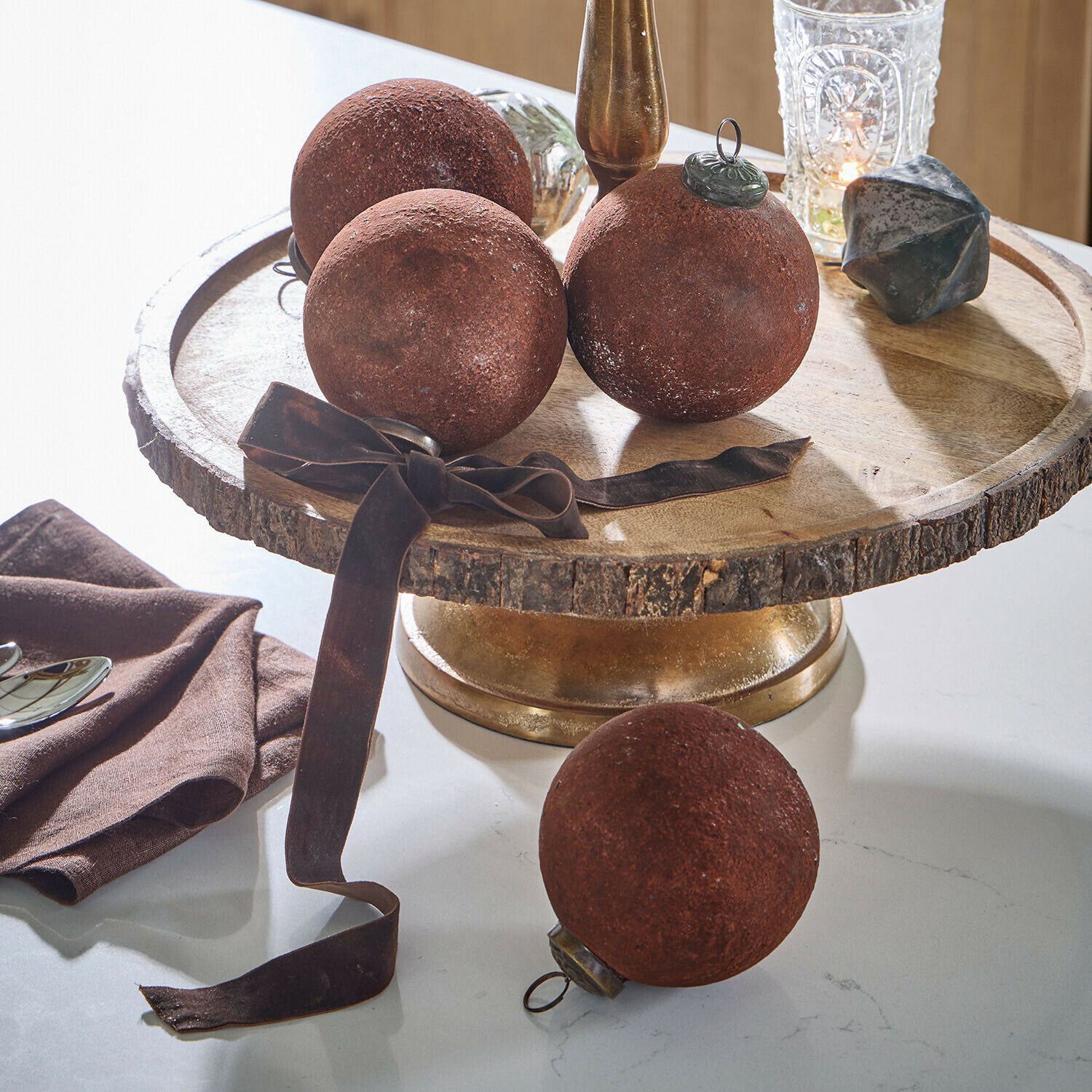 Lot de 4 boules de Noël Pirovella