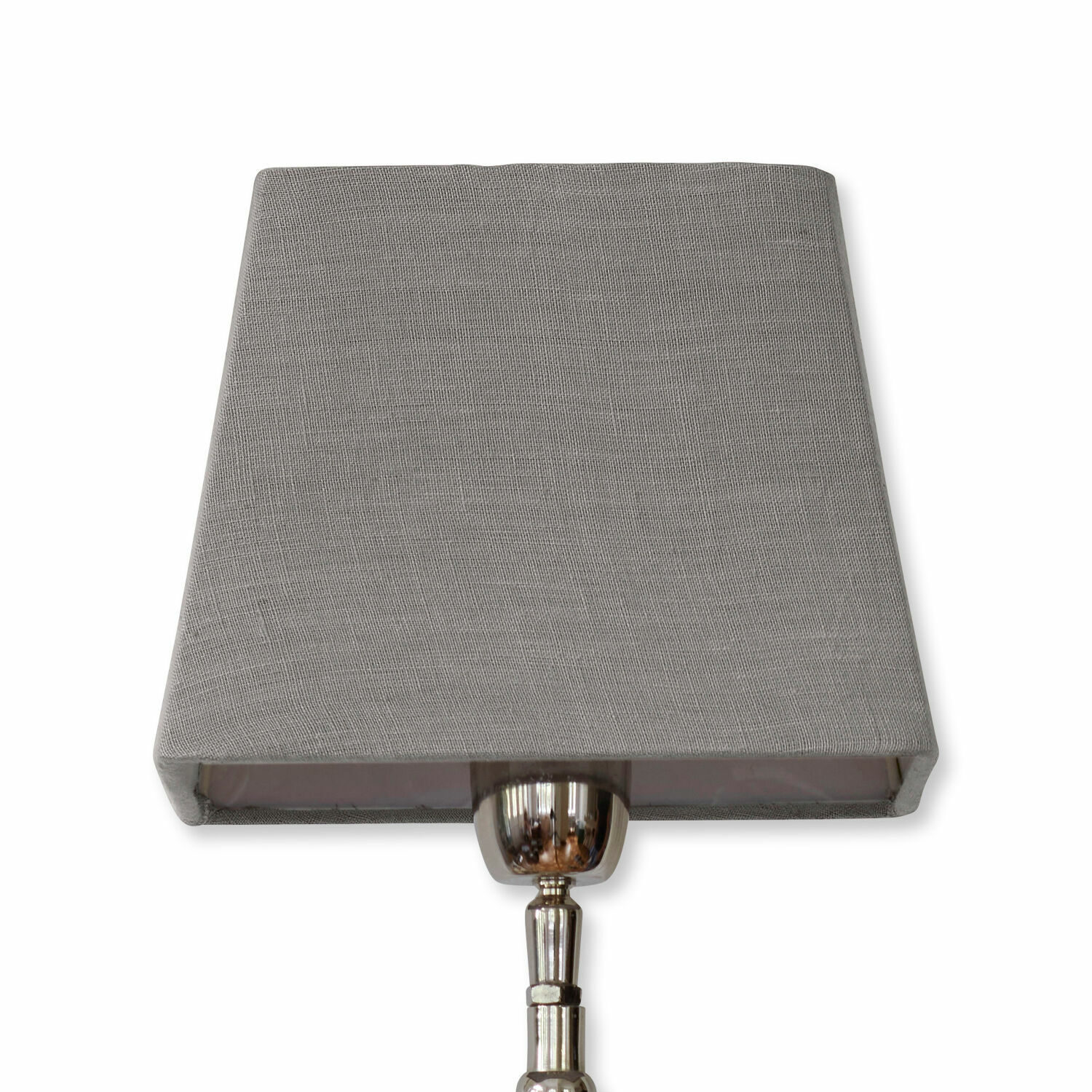 taupe Abat-jour carré Linderas en tissu taupe, accessoire d'éclairage moderne pour intérieur élégant
