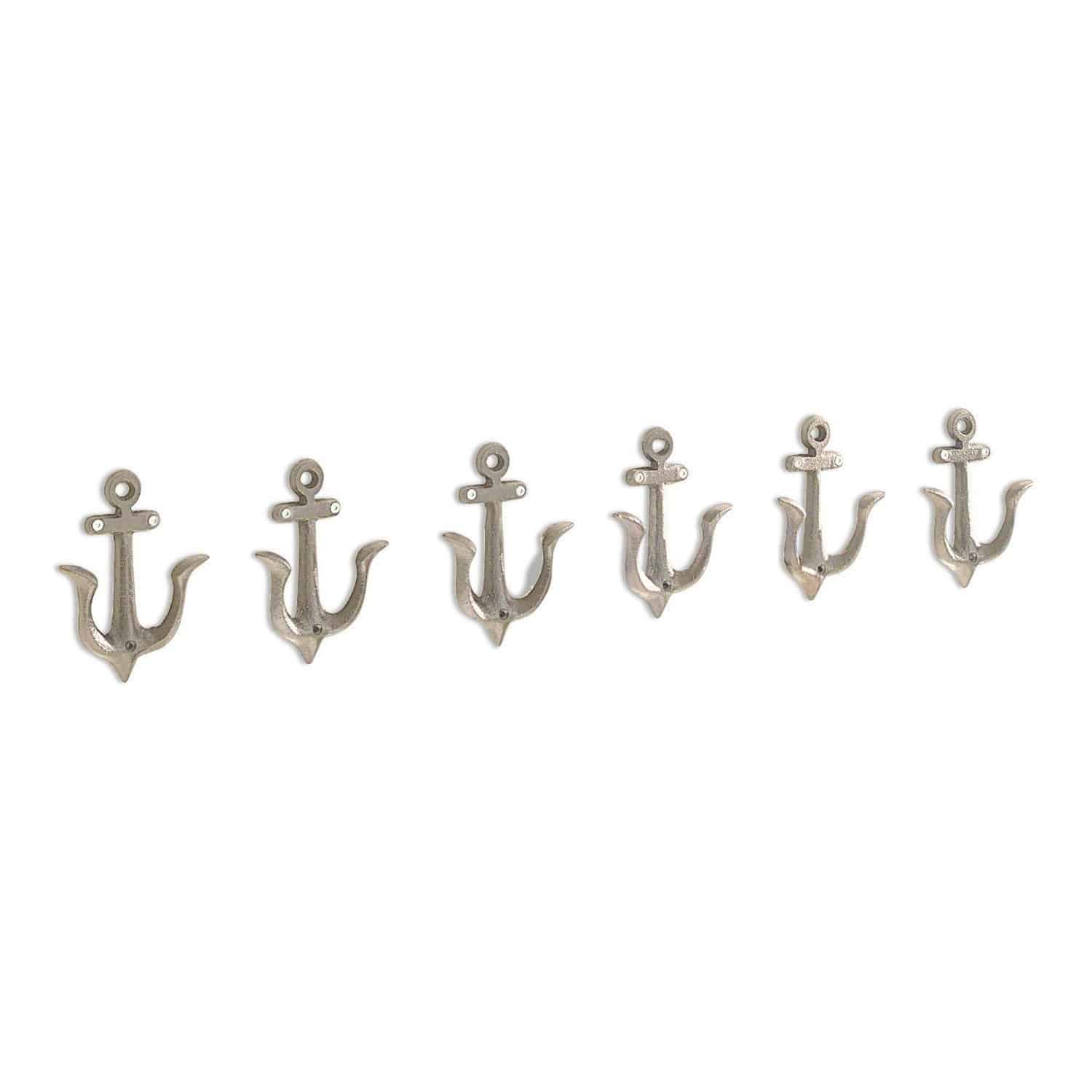 Lot de 6 patères Ancre