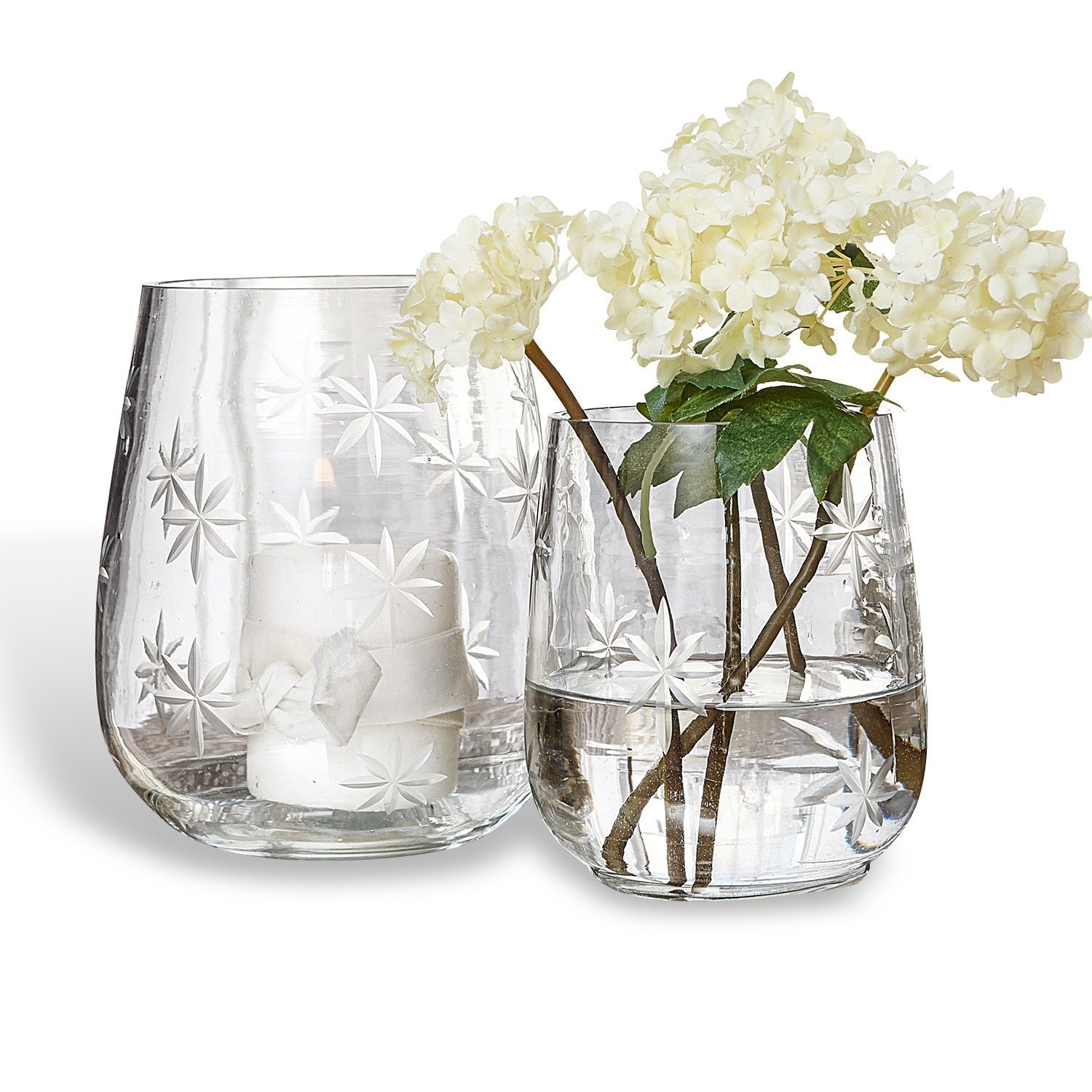 Lot de 2 photophores Jasmine
