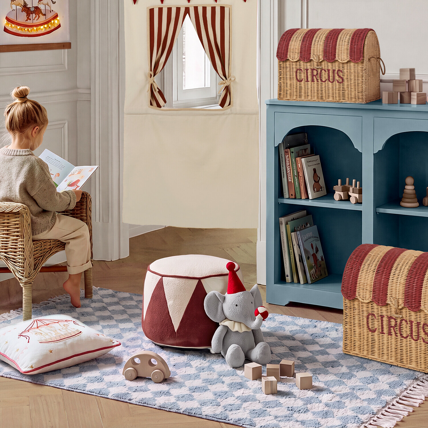 Éléphant en peluche Biboli
