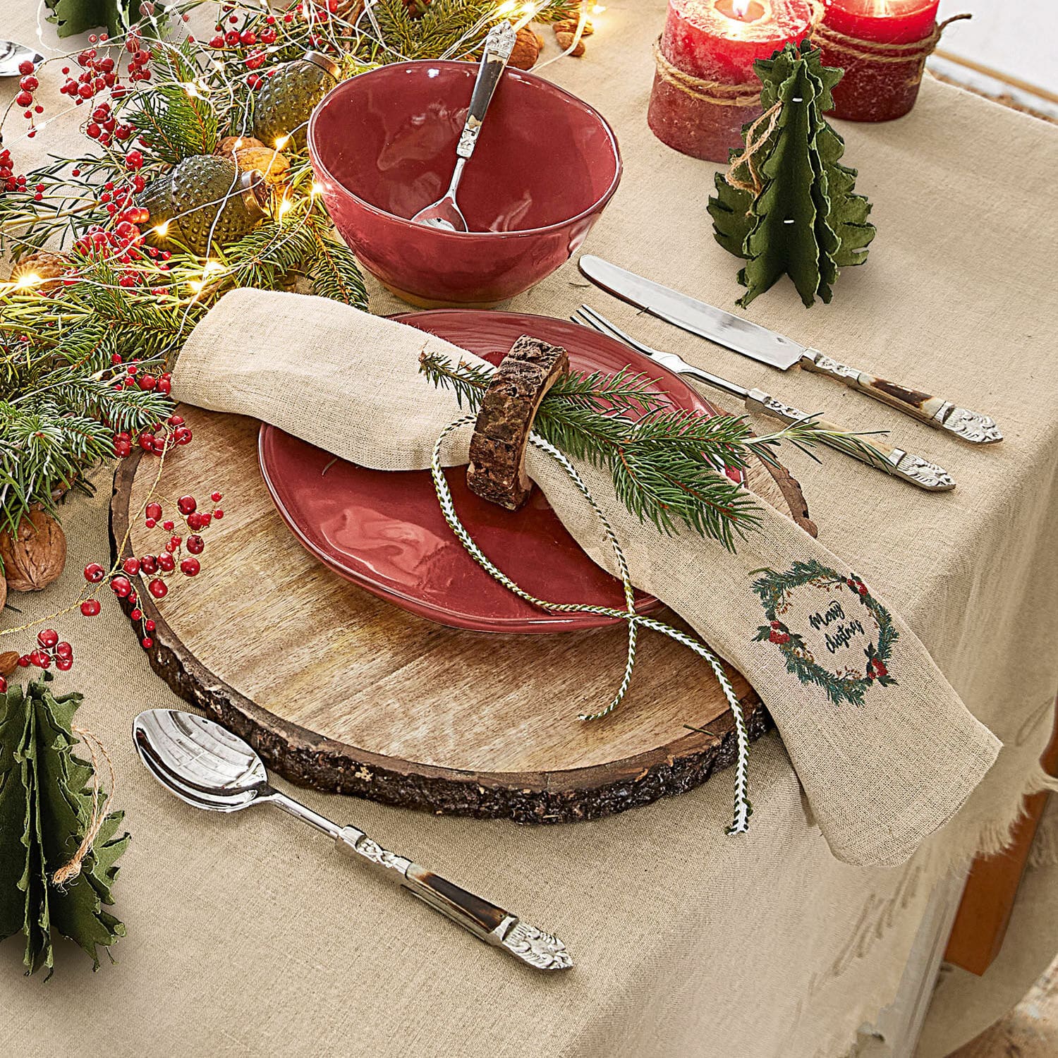 Lot de 2 serviettes de table Halofay
