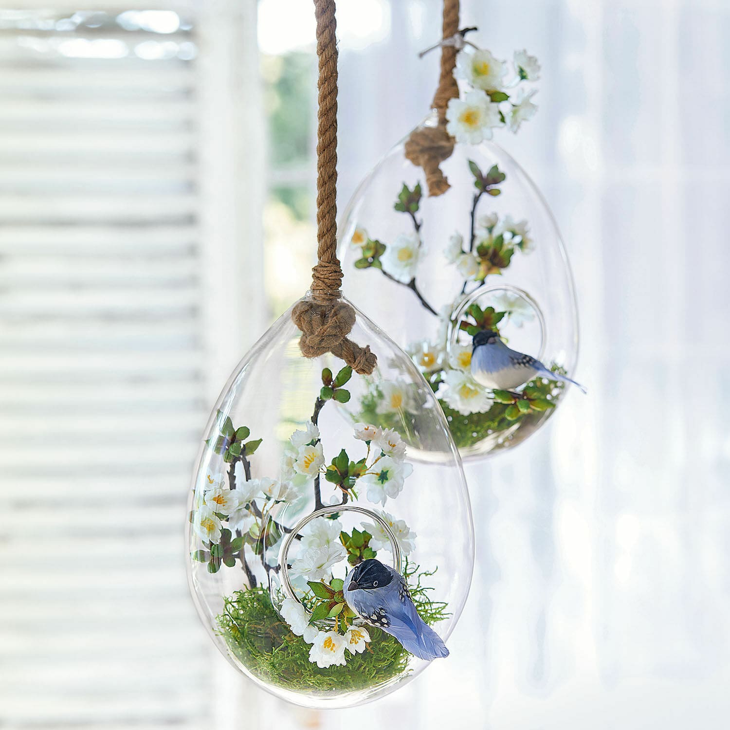 Lot de 2 oiseaux décoratifs Penelopé