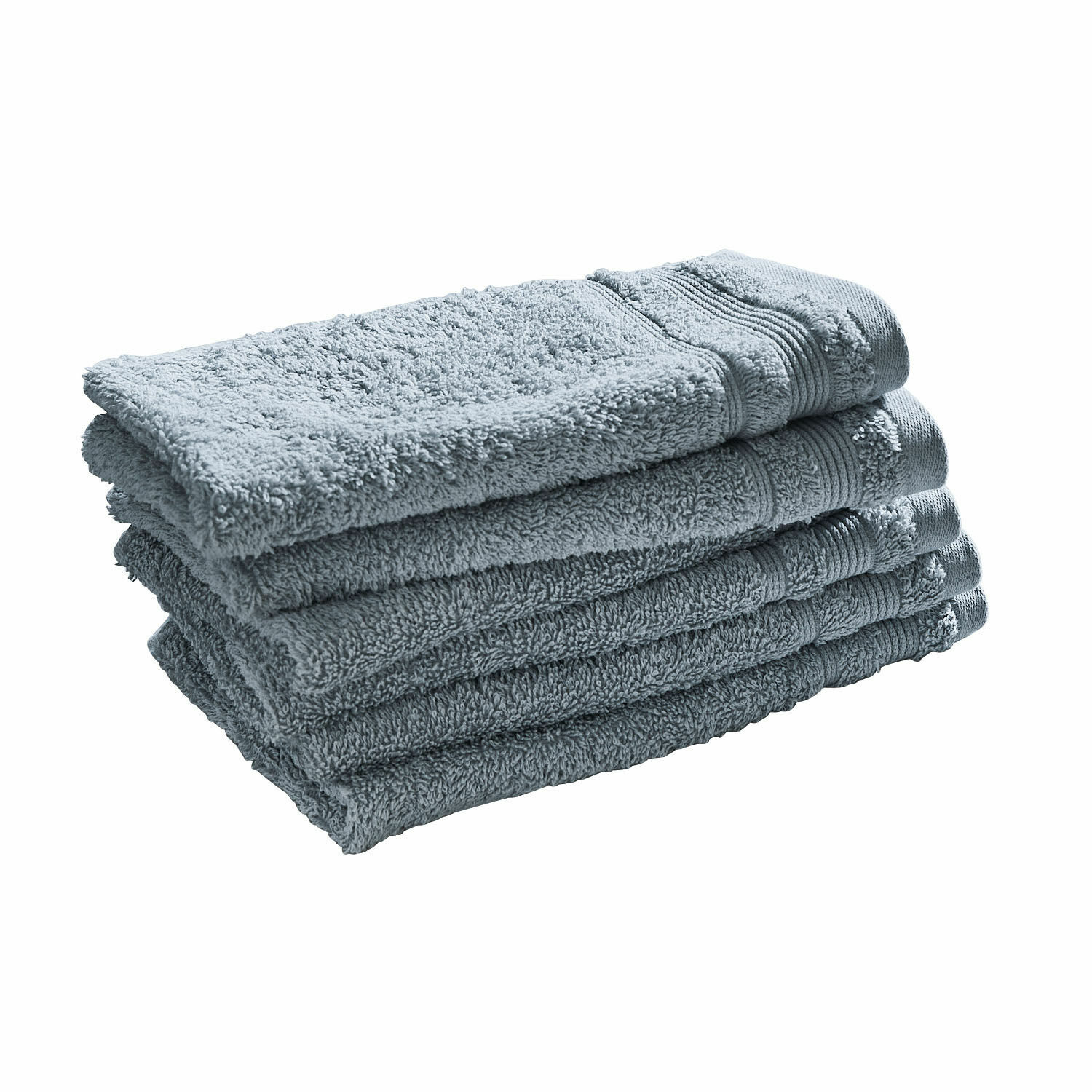 bleu Lot de 6 serviettes d'invités bleues en coton doux, parfait pour la salle de bain et les visiteurs