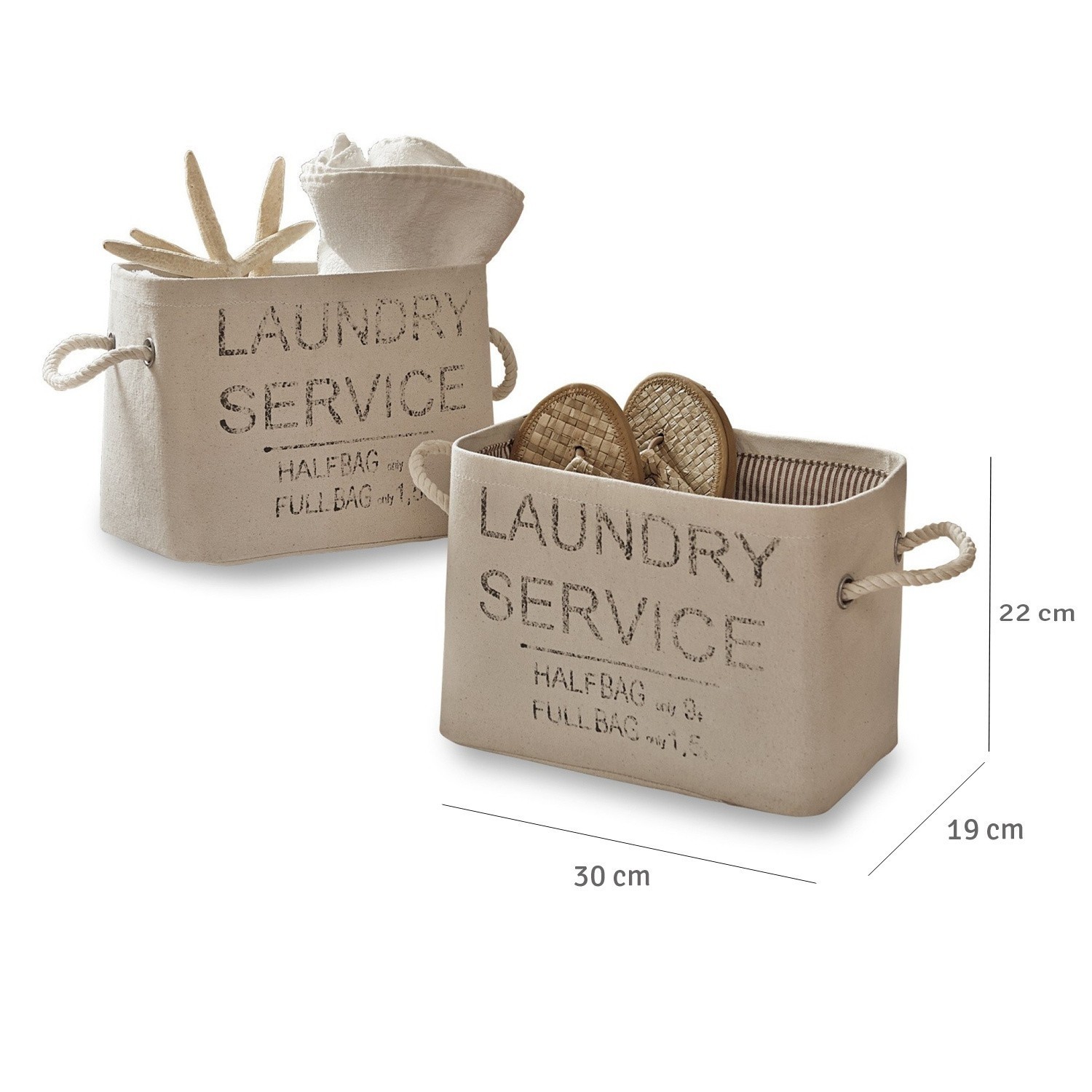 Lot de 2 paniers Laundry