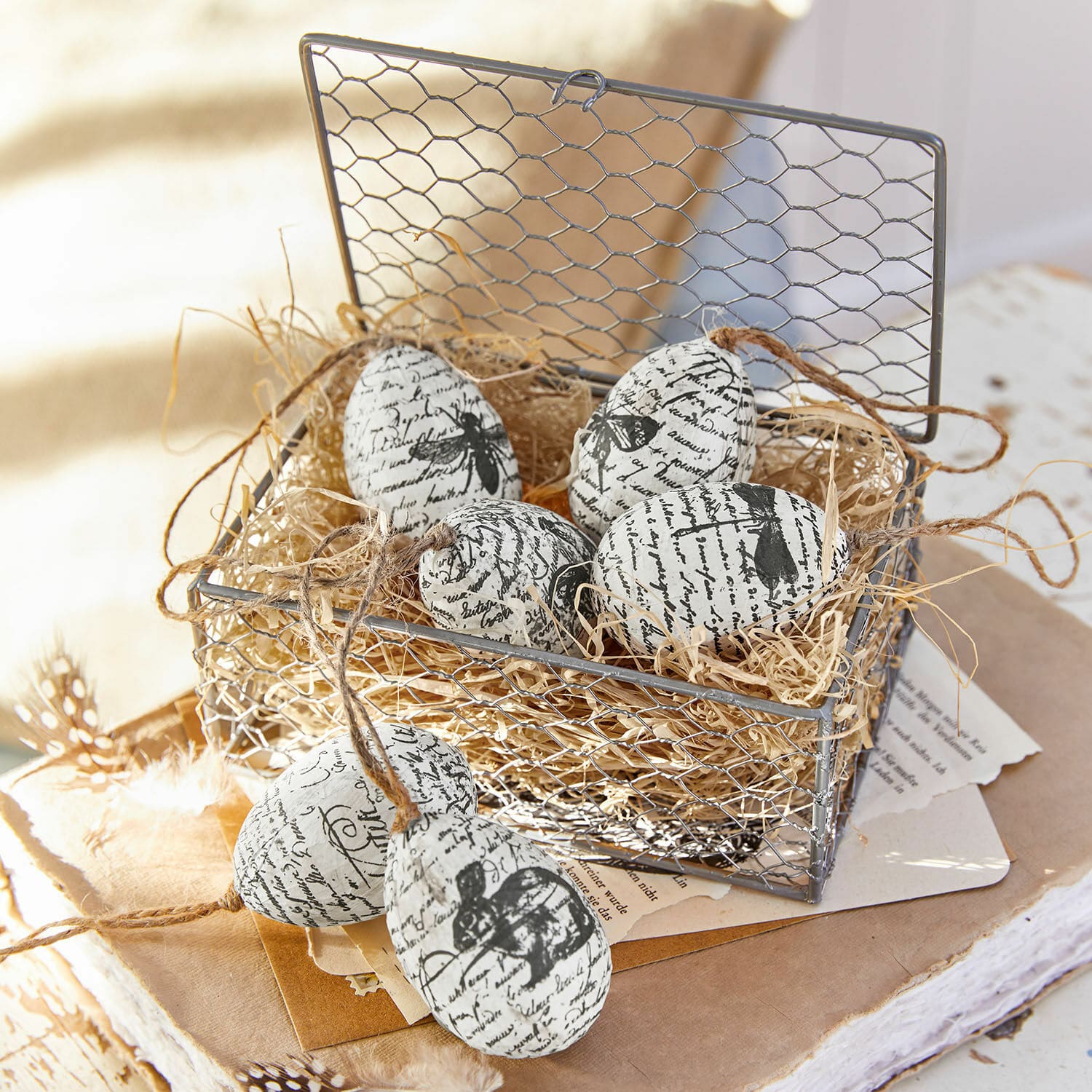 Lot de 6 œufs de Pâques Beston