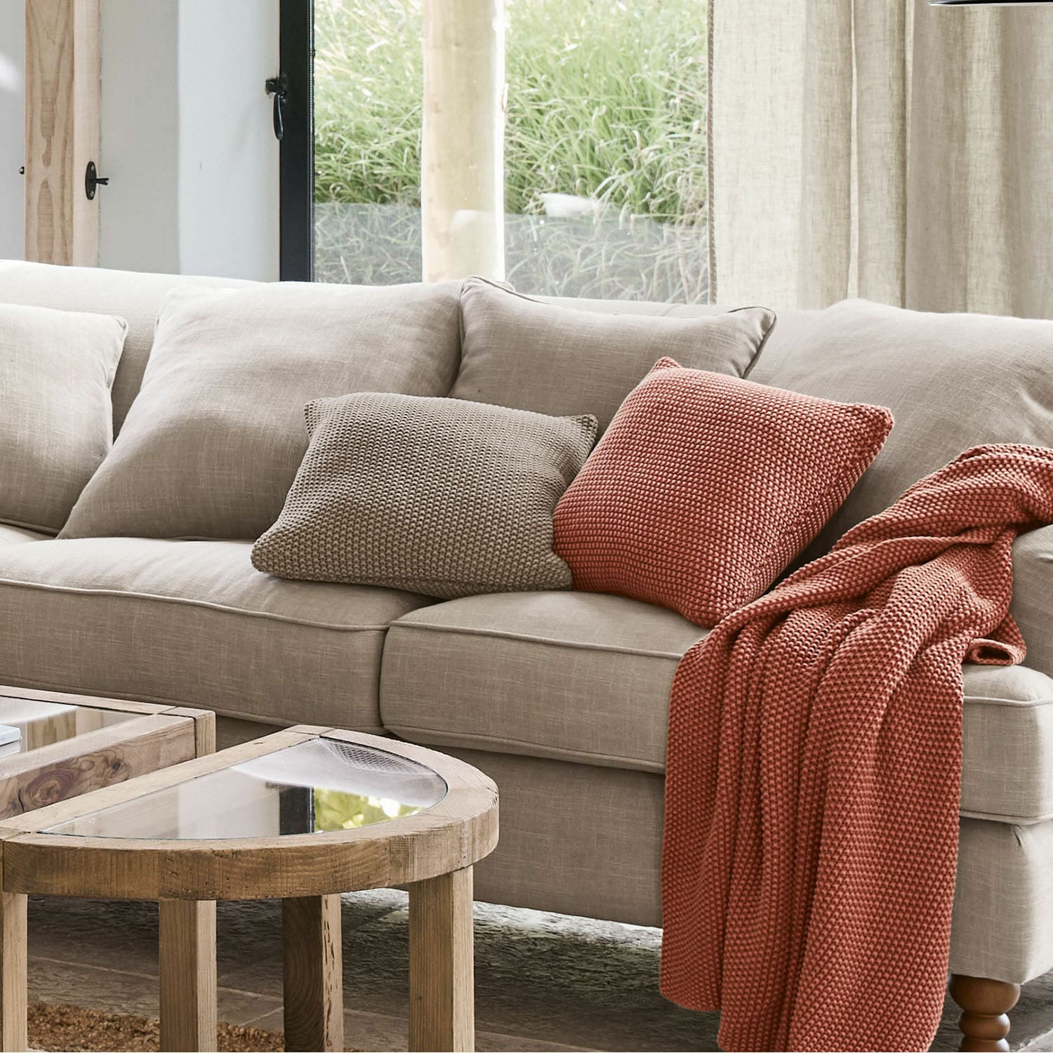 Lot de 2 housses de coussins Terry