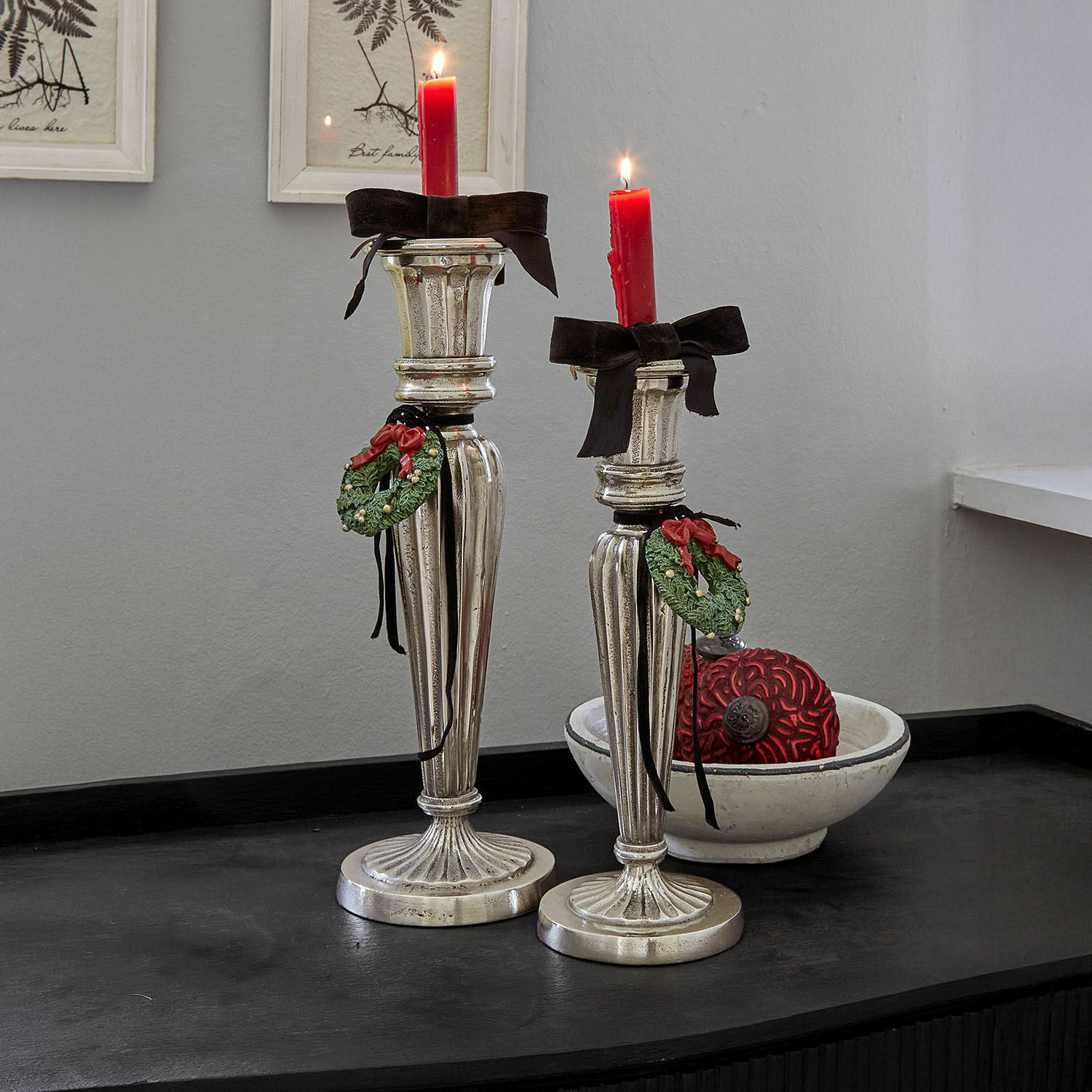 Lot de 2 bougeoirs Zahfira