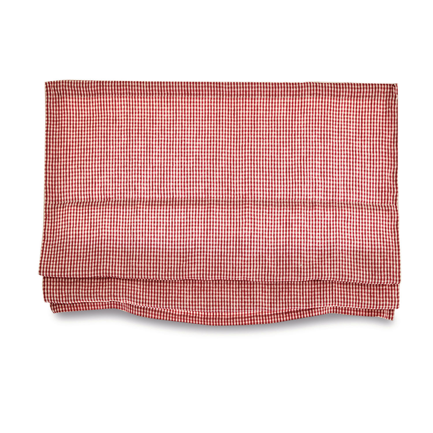 rouge Store plissé rouge en tissu à carreaux, décoration de fenêtre pour intérieur
