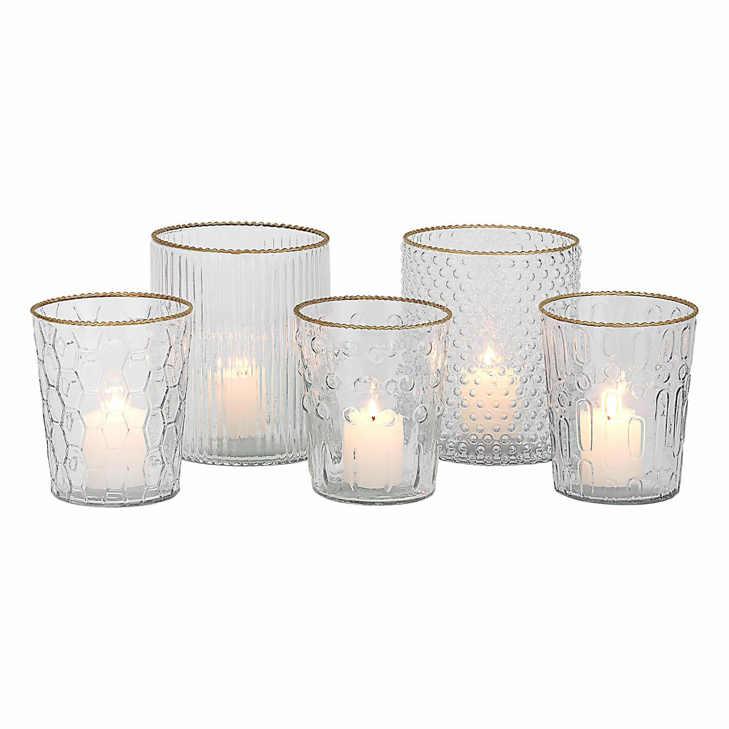 Lot de 5 photophores Rosienne