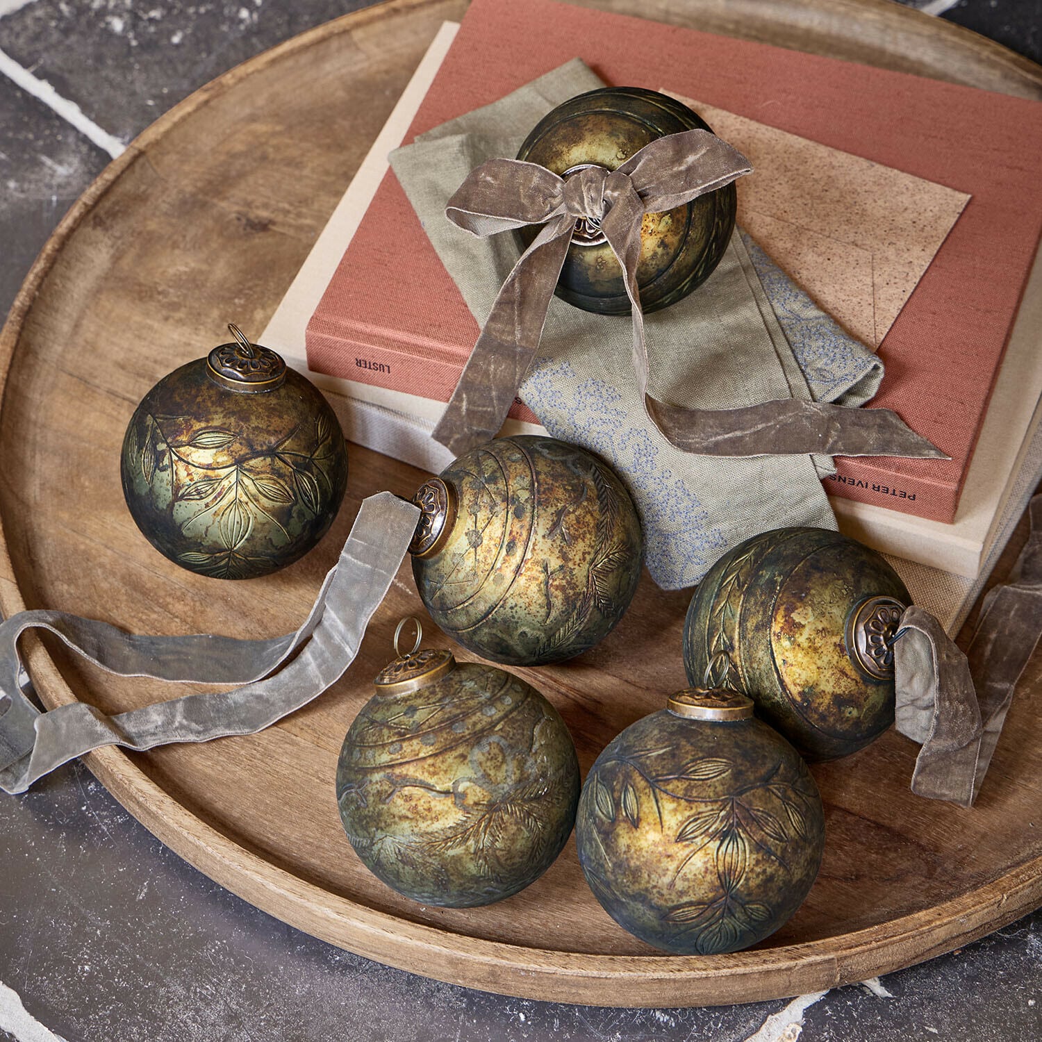 Lot de 6 boules de Noël Goldenblist Lot de 6 boules de Noël Goldenblist