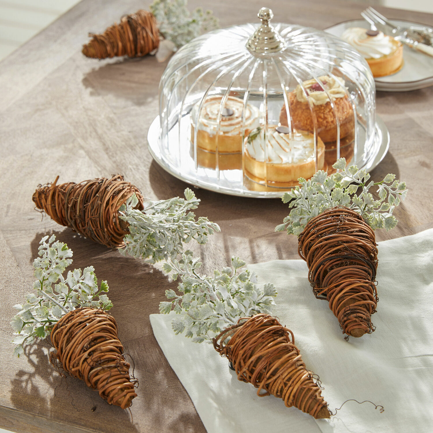 Lot de 6 carottes décoratives Marccans