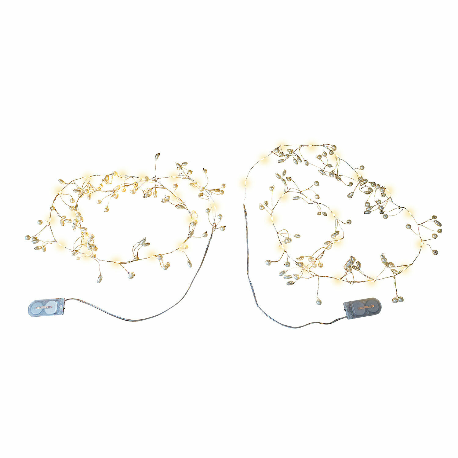 Lot de 2 guirlandes lumineuses Drivale Guirlande LED délicate avec branches décoratives en lumière chaude pour décoration intérieure et fêtes