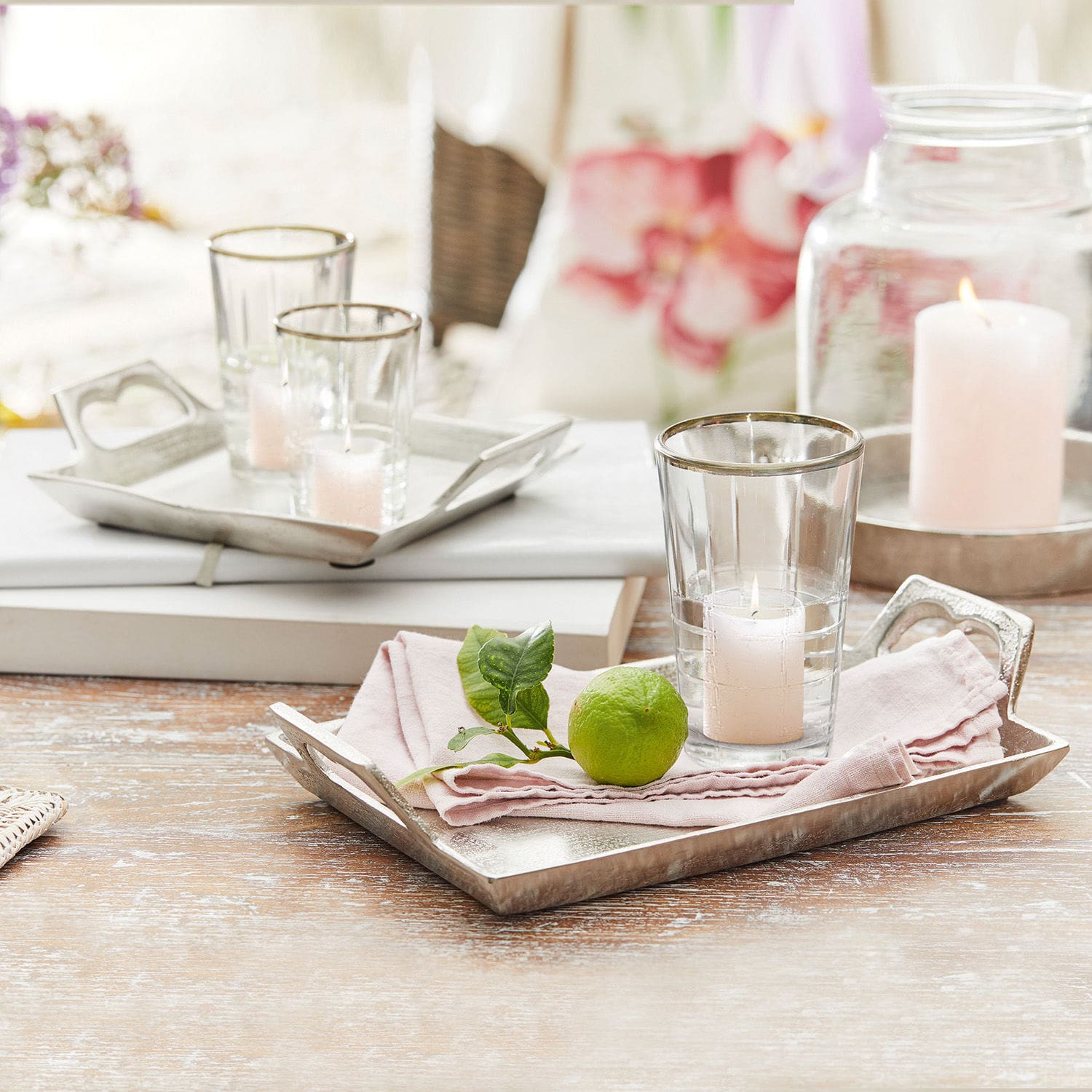 Lot de 2 plateaux Florine