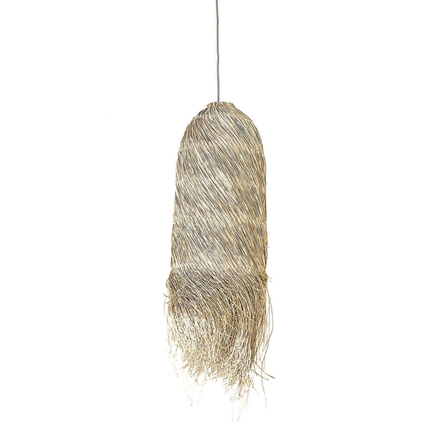 Abat-jour Shereena Suspension en rotin naturel beige, lampe décorative suspendue pour salon moderne