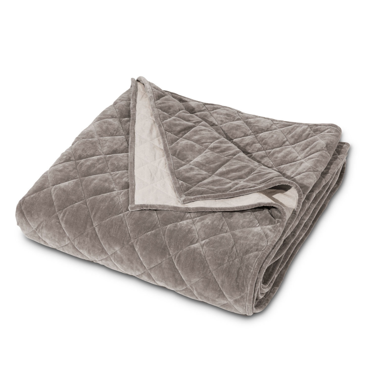 marron Plaid matelassé marron en tissu doux, parfait pour décorer et réchauffer votre intérieur