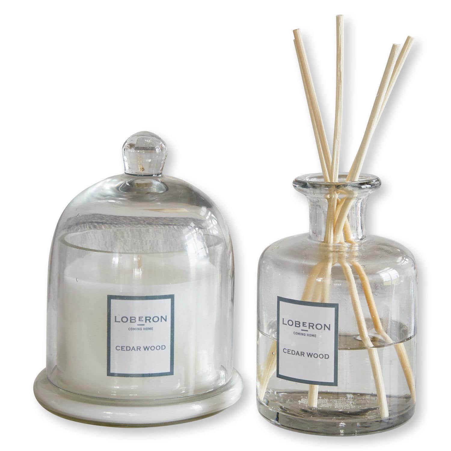Coffret de senteurs Vanis Bougie et diffuseur en verre transparent parfum bois de cèdre pour ambiance et décoration intérieure