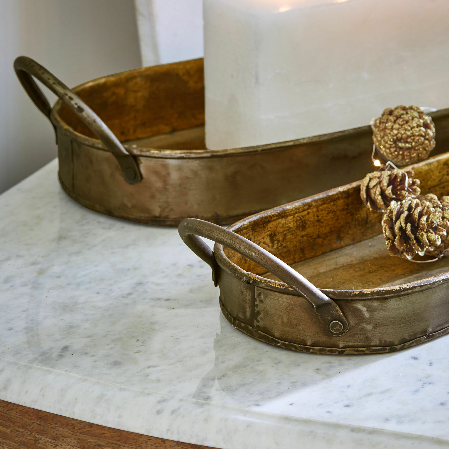 Lot de 2 plateaux Célianne