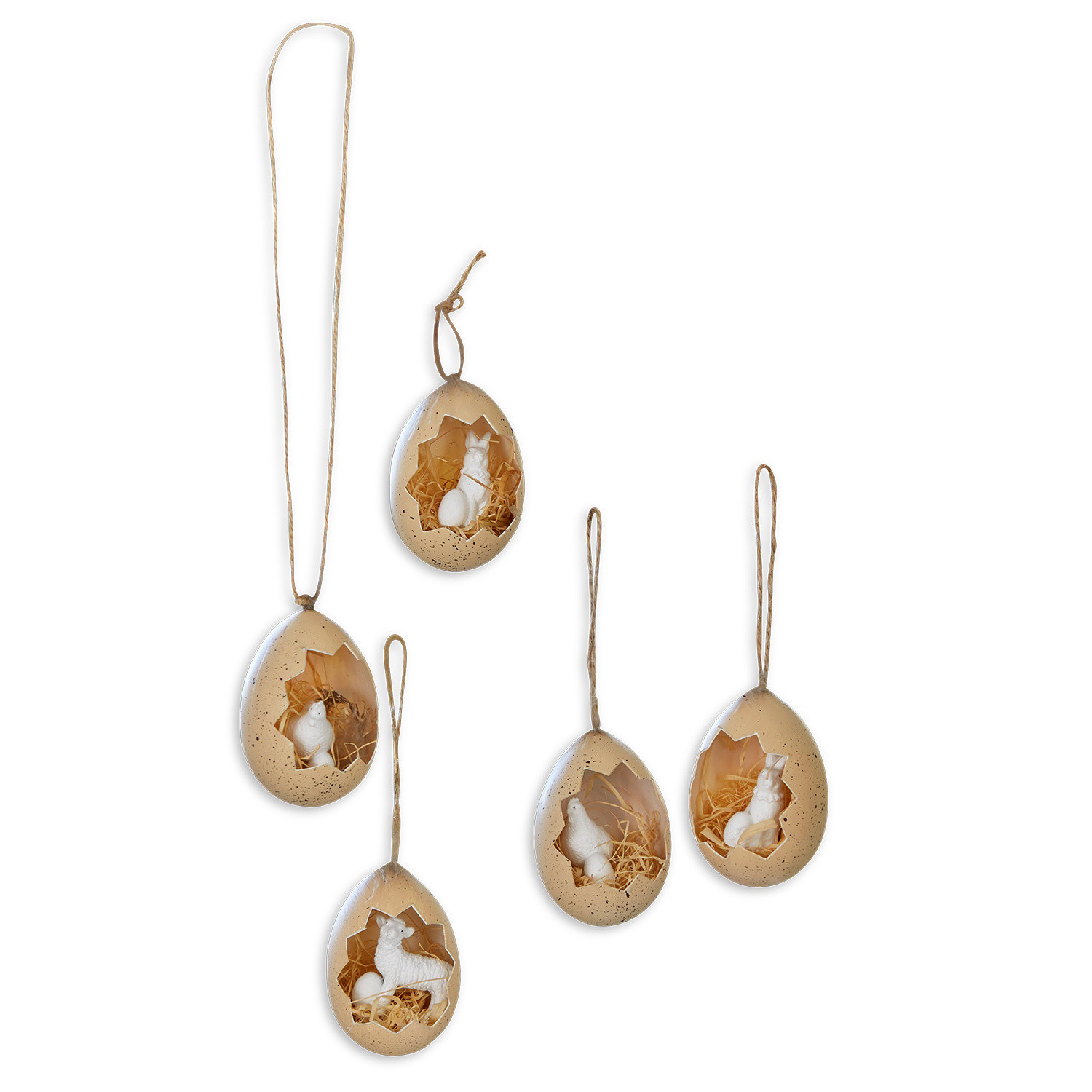Lot de 6 œufs de Pâques Kerrie