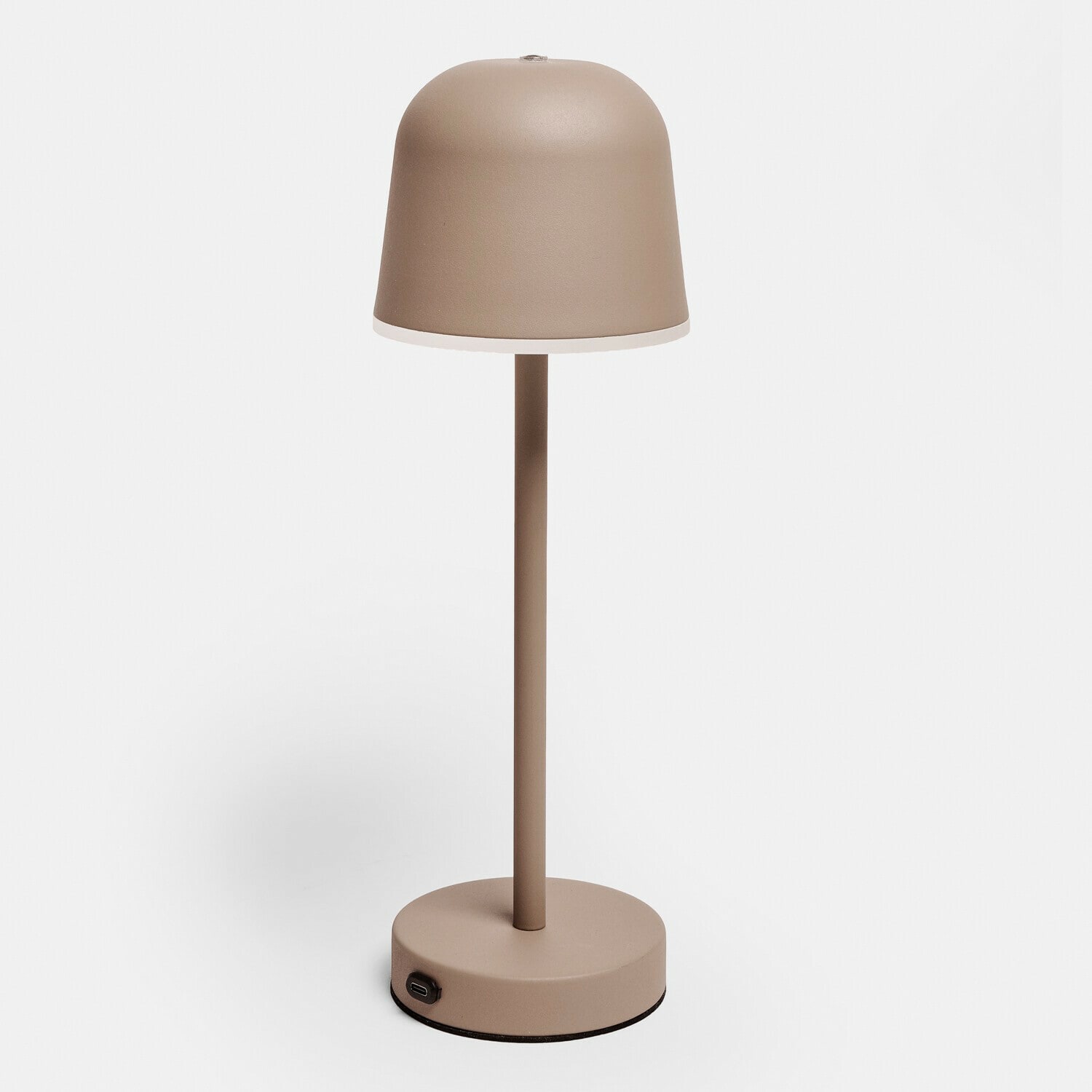 Lampe à poser rechargeable Ulianne Lampe de table beige en métal avec abat-jour, éclairage moderne pour salon