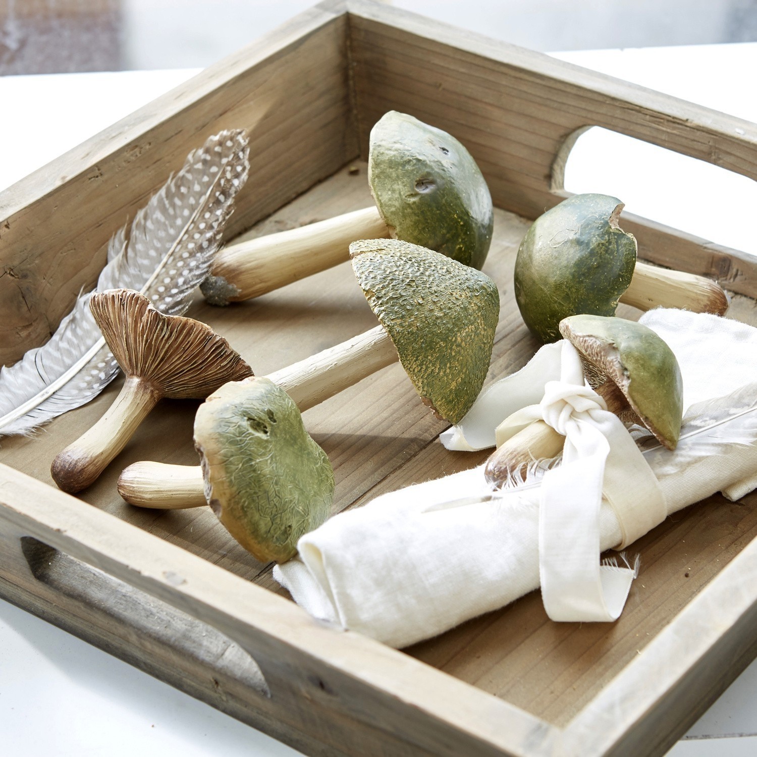Lot de 6 décorations champignons Coty
