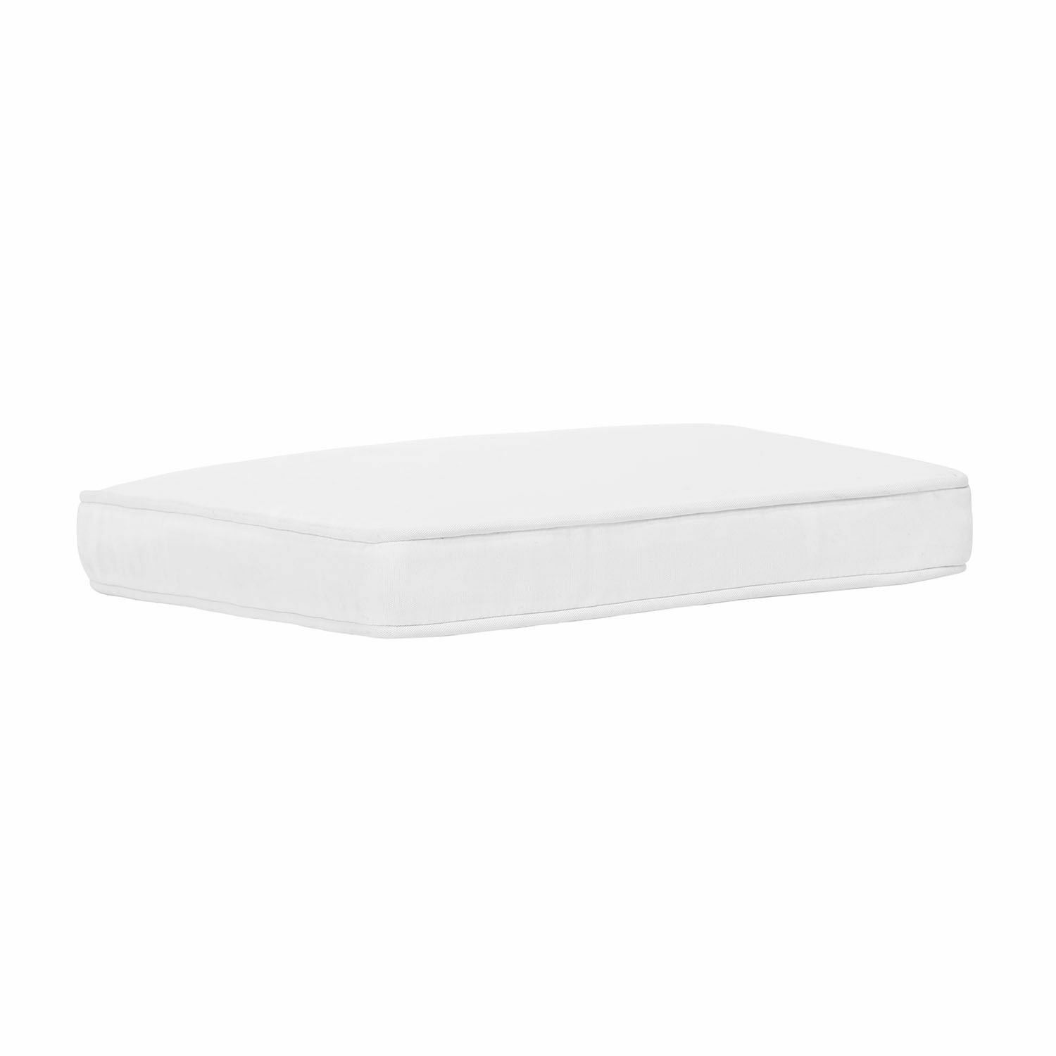 Coussin d'assise Pelagia Coussin rectangulaire blanc en tissu pour mobilier de jardin, confortable et durable pour assise