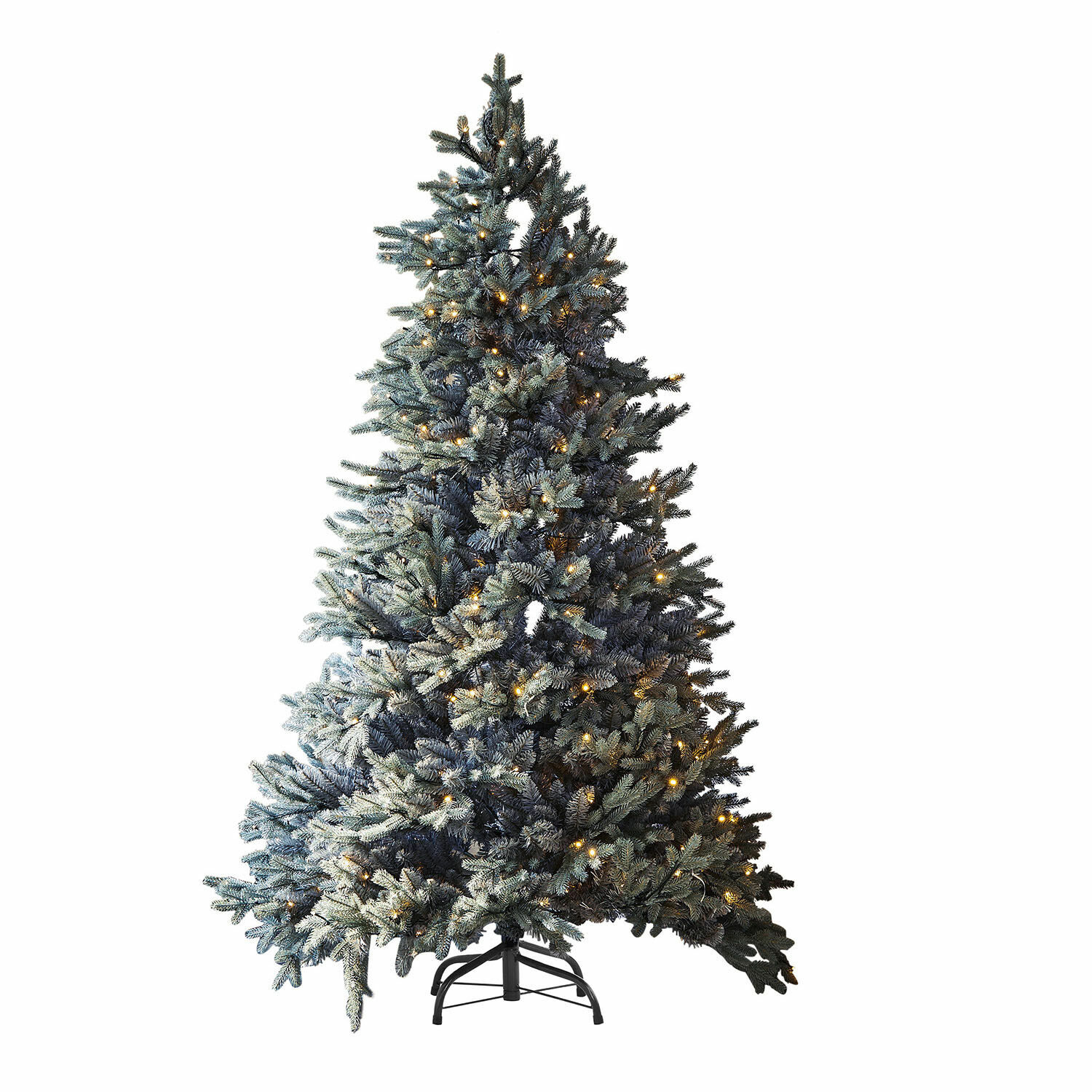 Sapin de Noël Patrick Sapin artificiel vert avec lumières chaudes intégré sur pied métallique stable