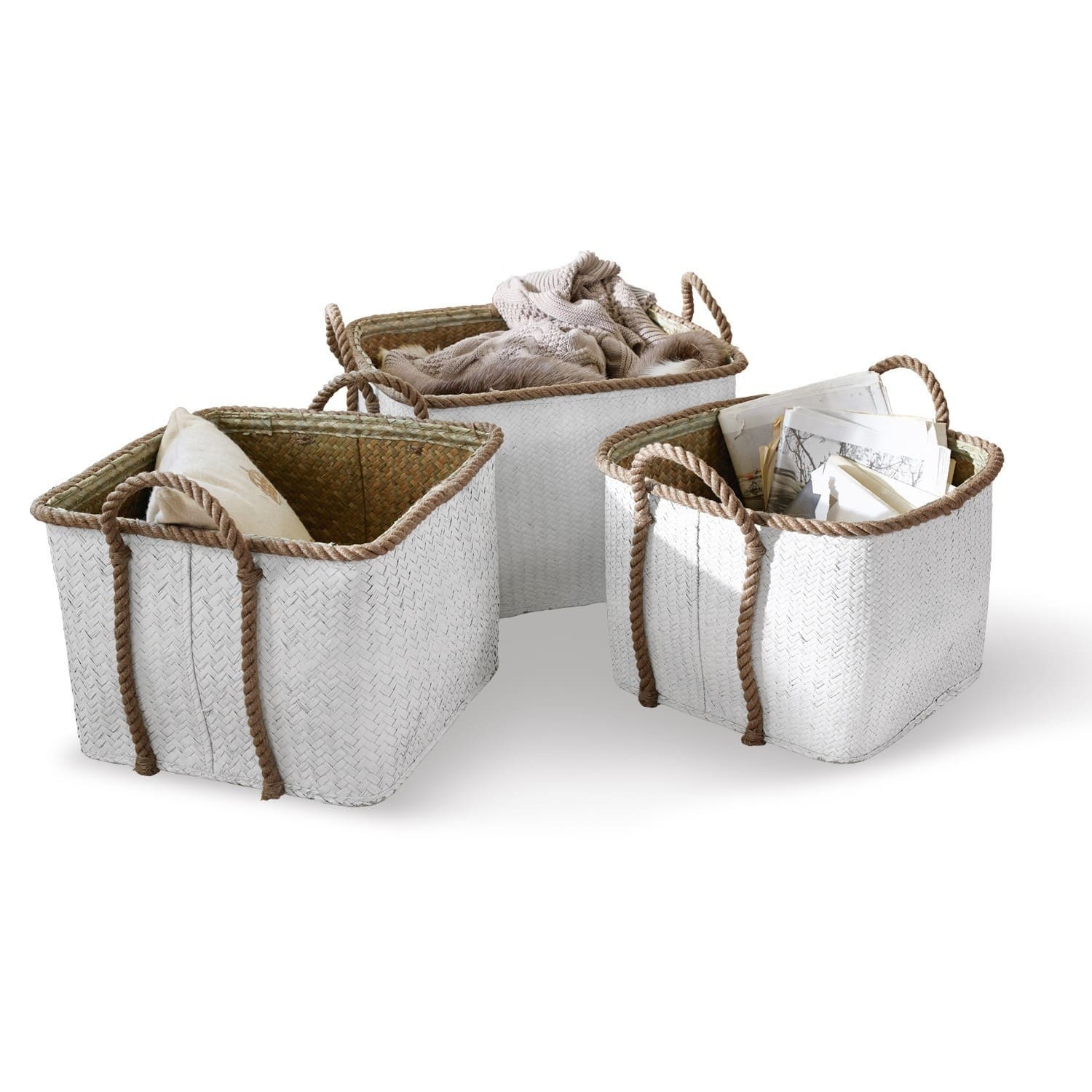 Lot de 3 paniers Seddrik