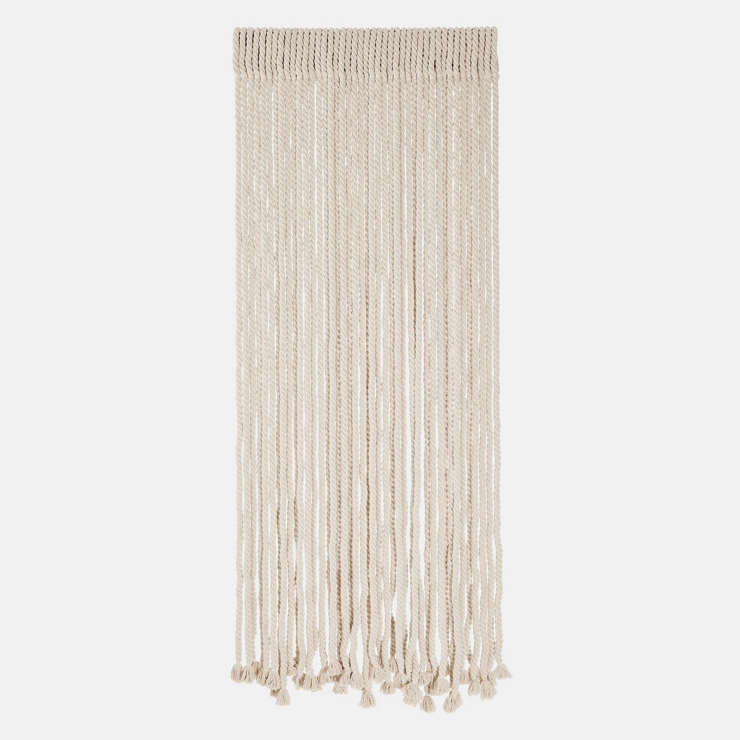 Rideau de cordes Trésalya Décoration murale macramé en corde de coton beige naturel pour un style bohème intérieur