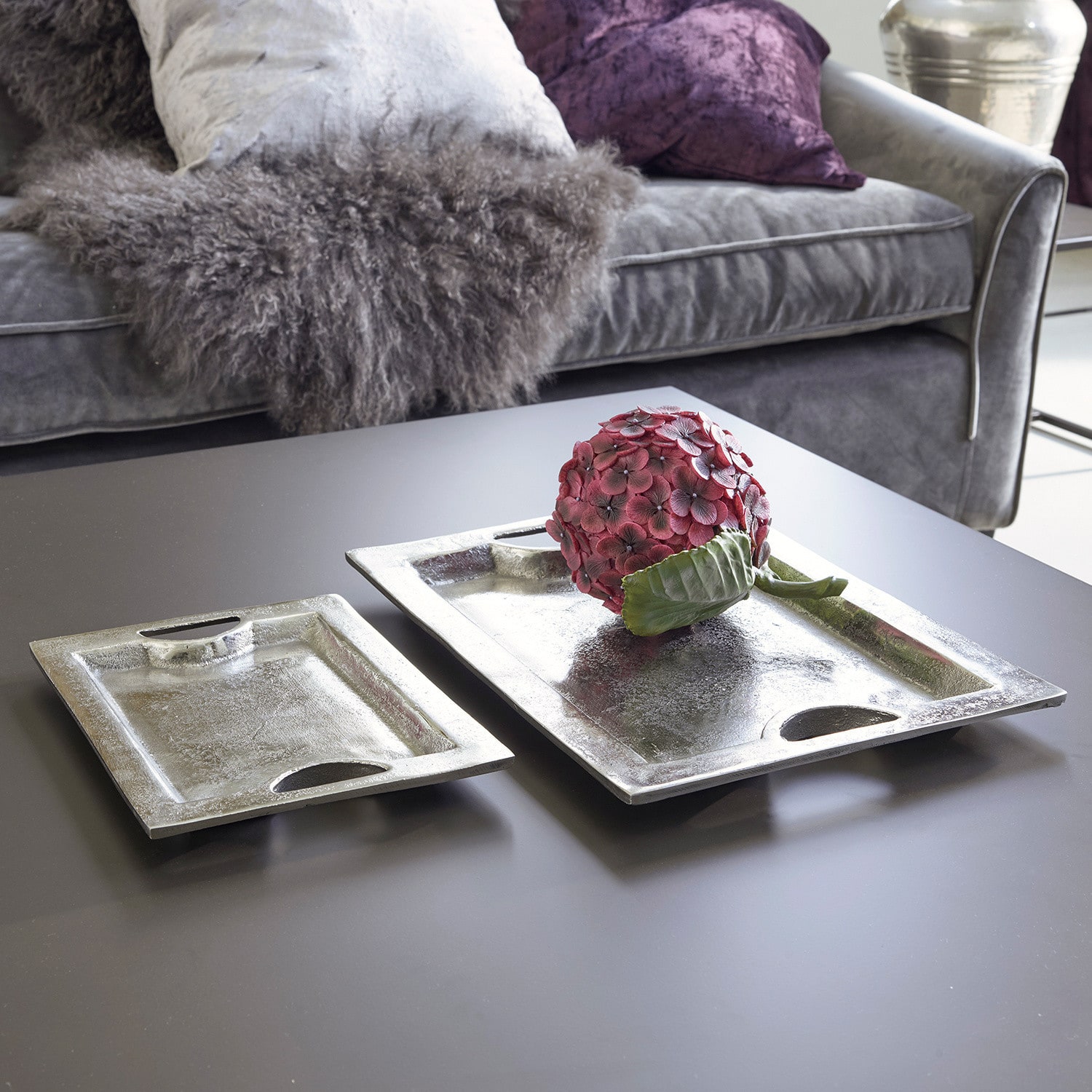Lot de 2 plateaux Candida