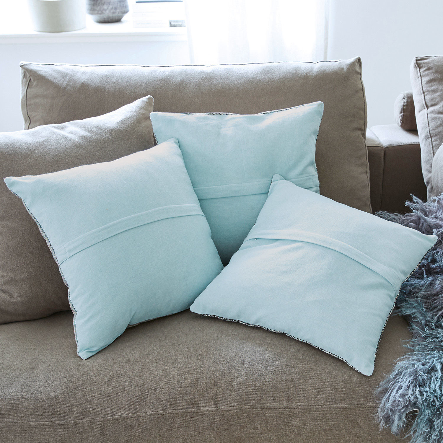 Lot de 3 housses de coussins Candice