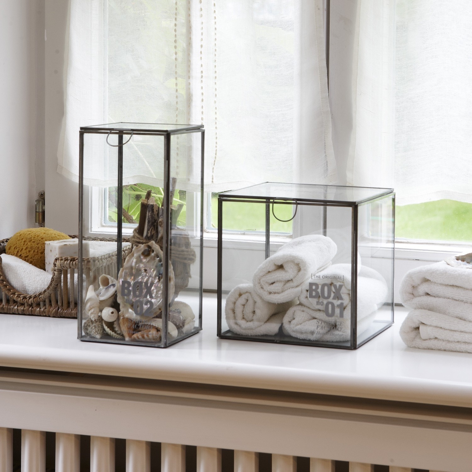 Lot de 2 boîtes en verre Chamarel