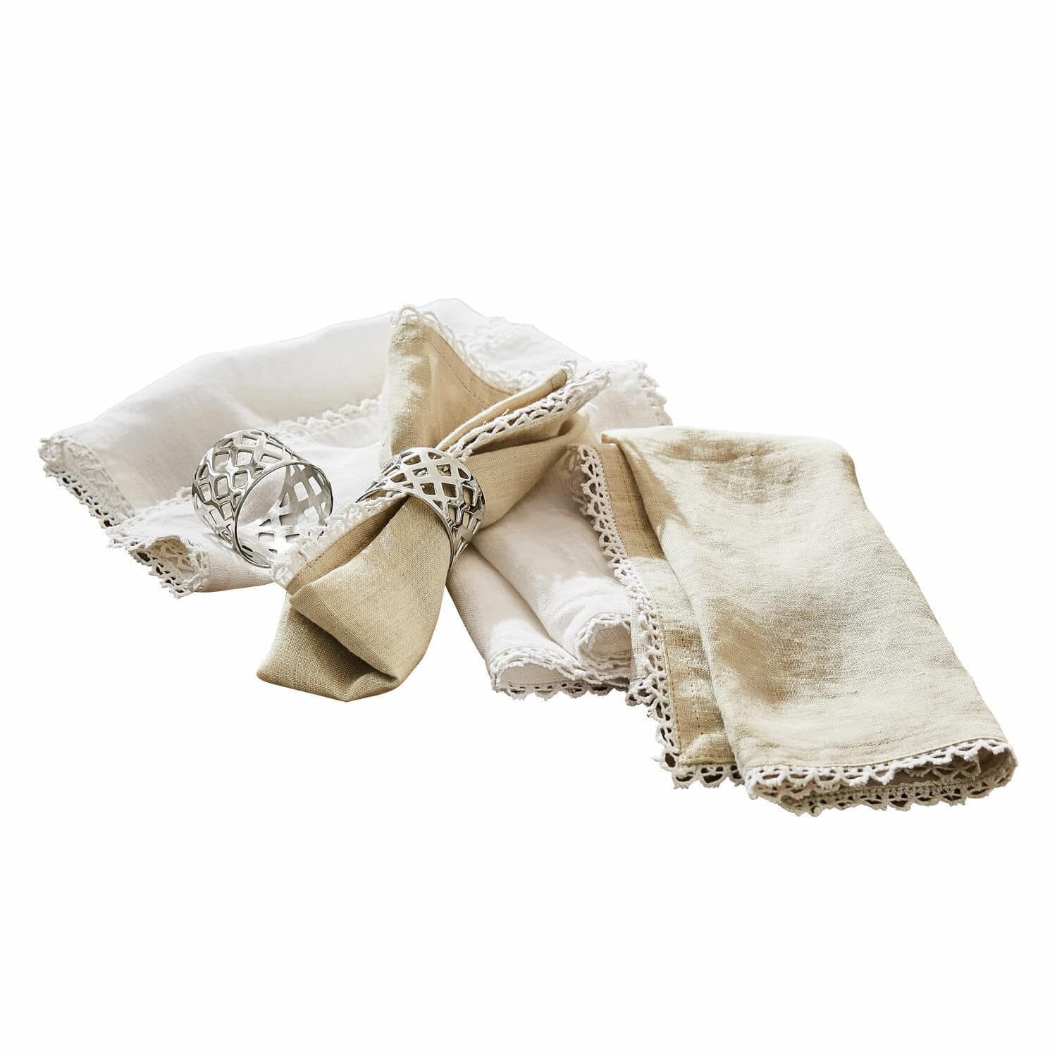 Lot de 4 serviettes June