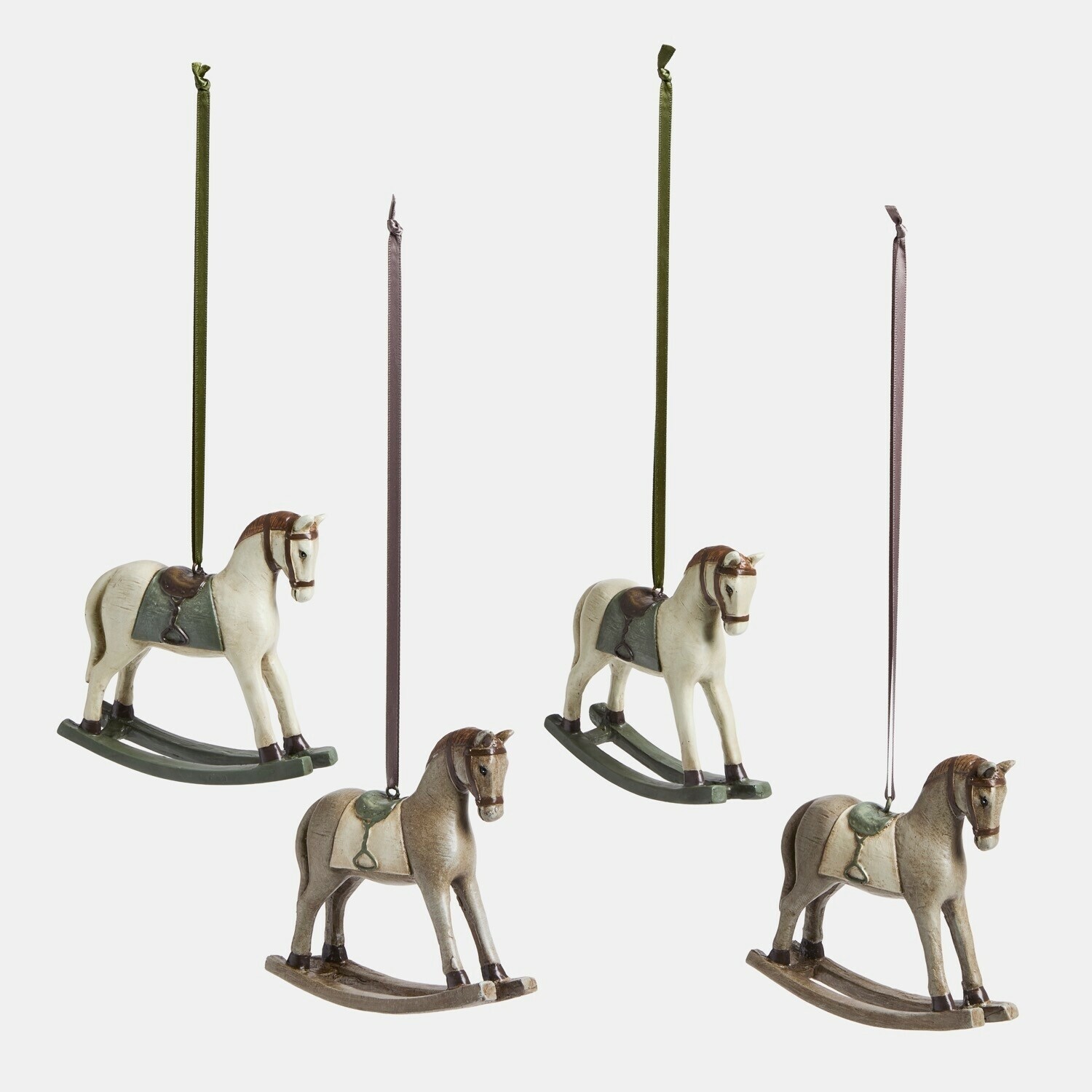 Lot de 4 chevaux décoratifs Cory