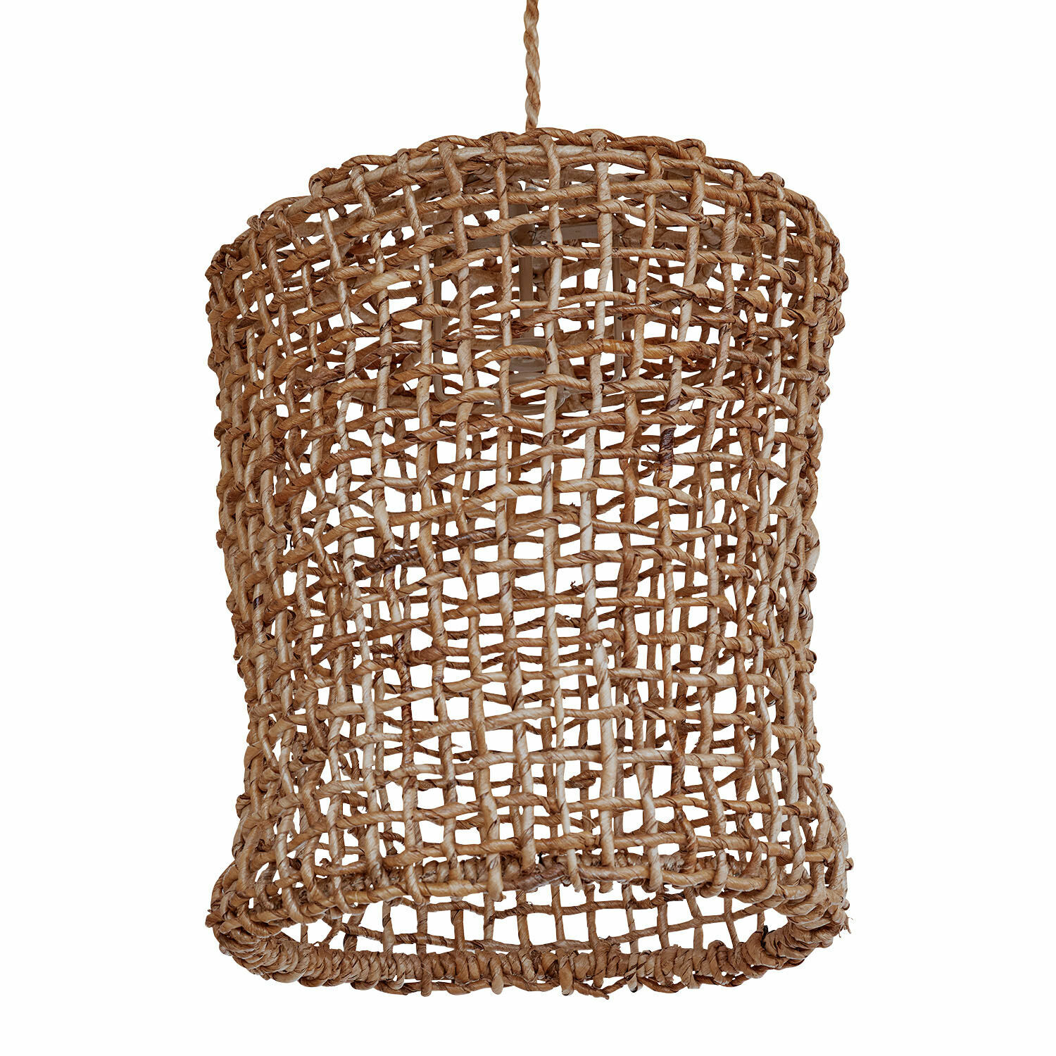 Abat-jour Wellsford Suspension en rotin naturel tressé marron, lampe bohème pour décoration intérieure tendance