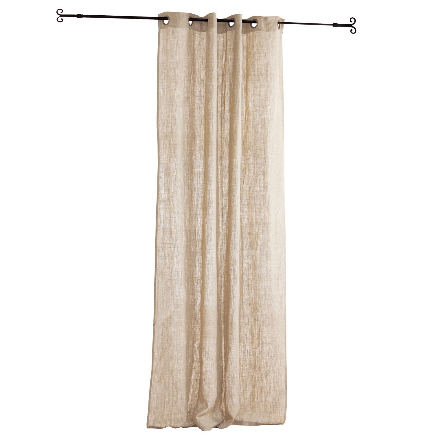 lin Rideau Salinas beige en lin naturel, léger et aéré, parfait pour une décoration intérieure moderne
